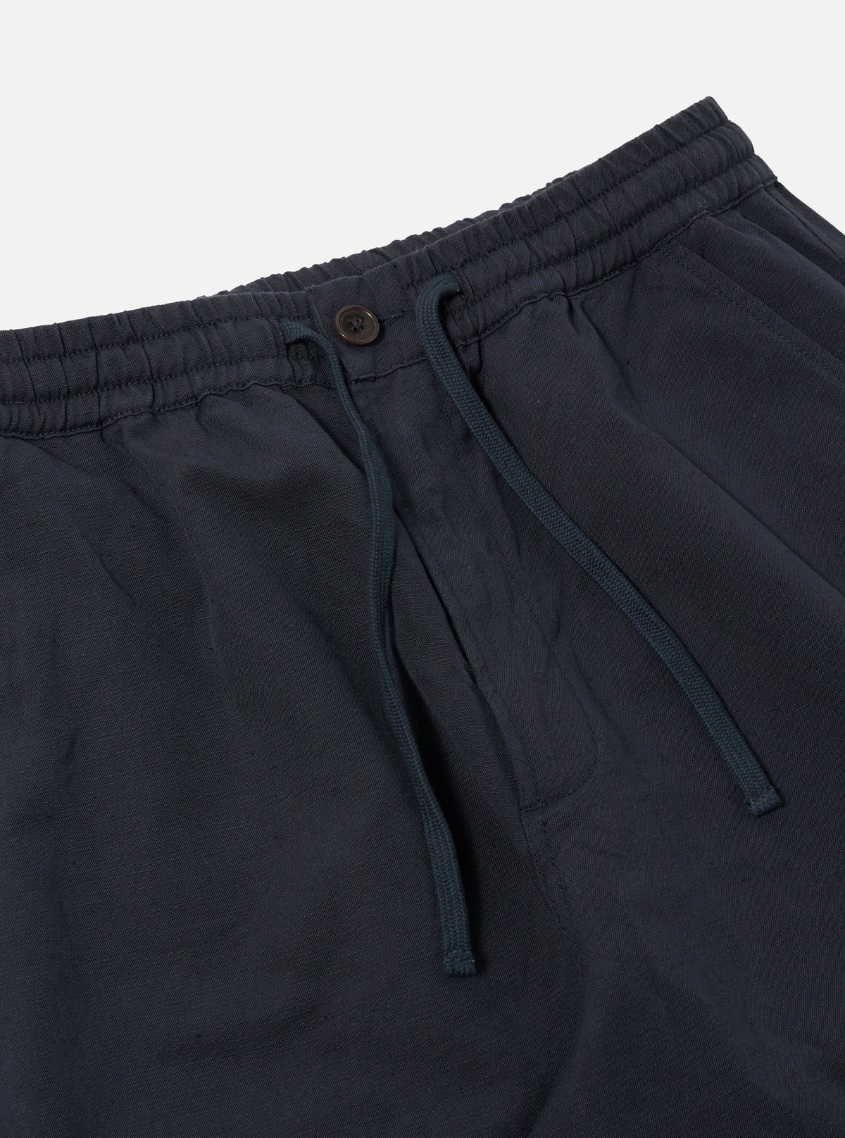 Universal Works Hi Water Trouser in Navy Linen Slub Weave