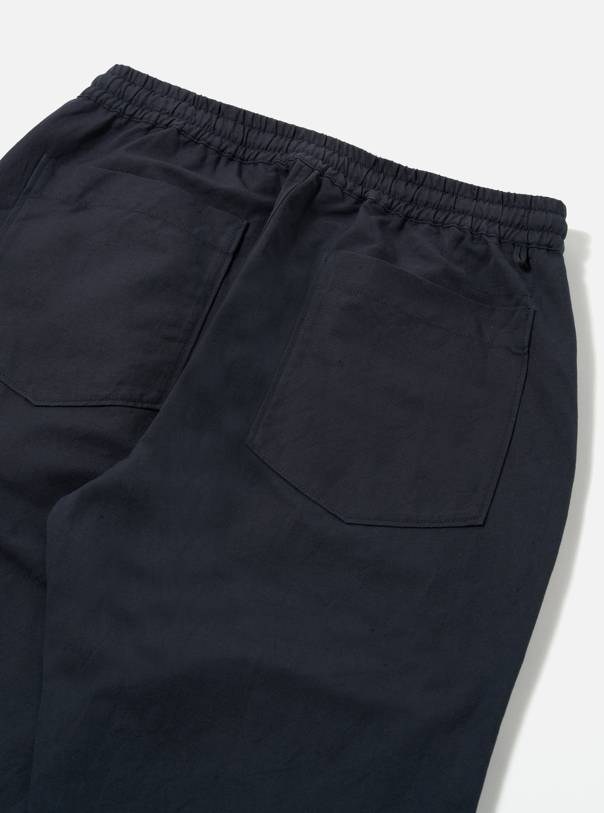 Universal Works Hi Water Trouser in Navy Linen Slub Weave