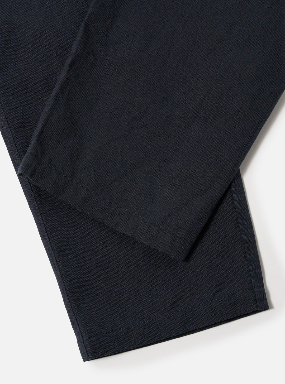 Universal Works Hi Water Trouser in Navy Linen Slub Weave