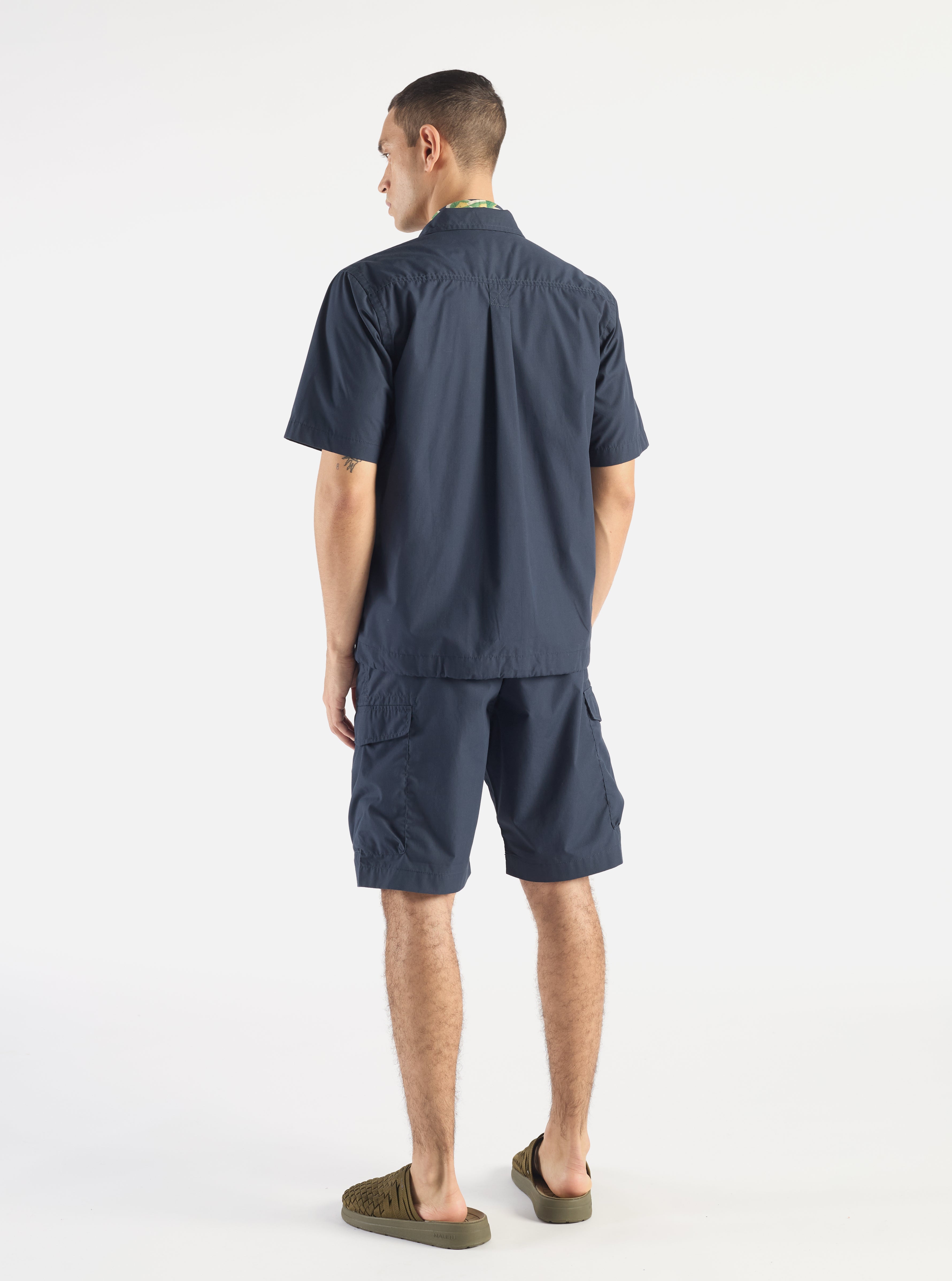 Universal Works Parachute Short in Navy Recycled Poly Tech
