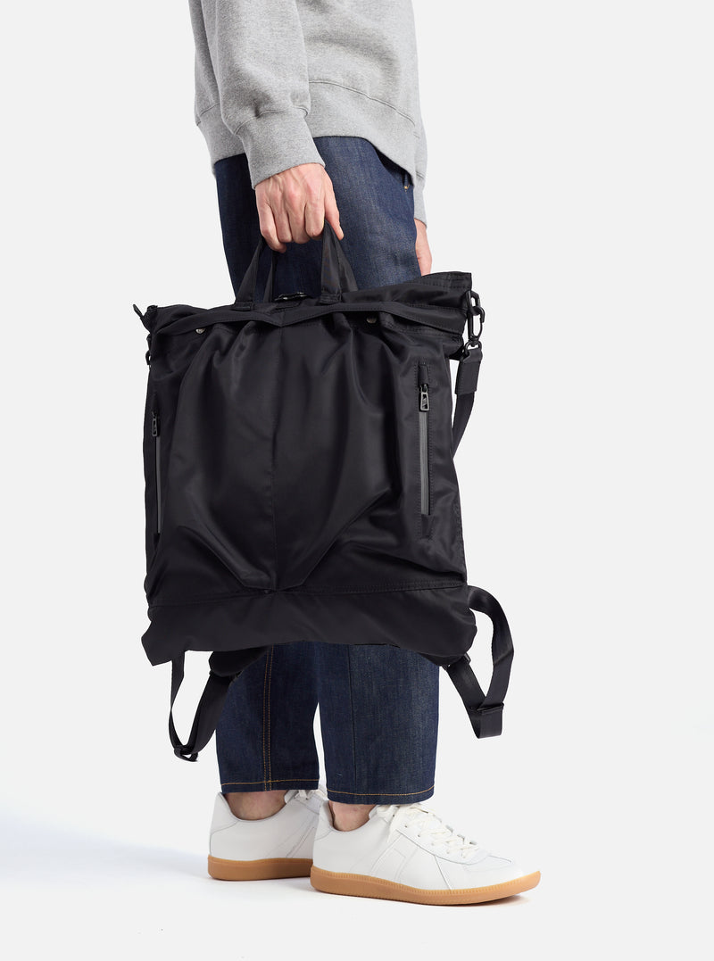 F/CE.® 3-Way Helmet Bag in Black Recycled Twill