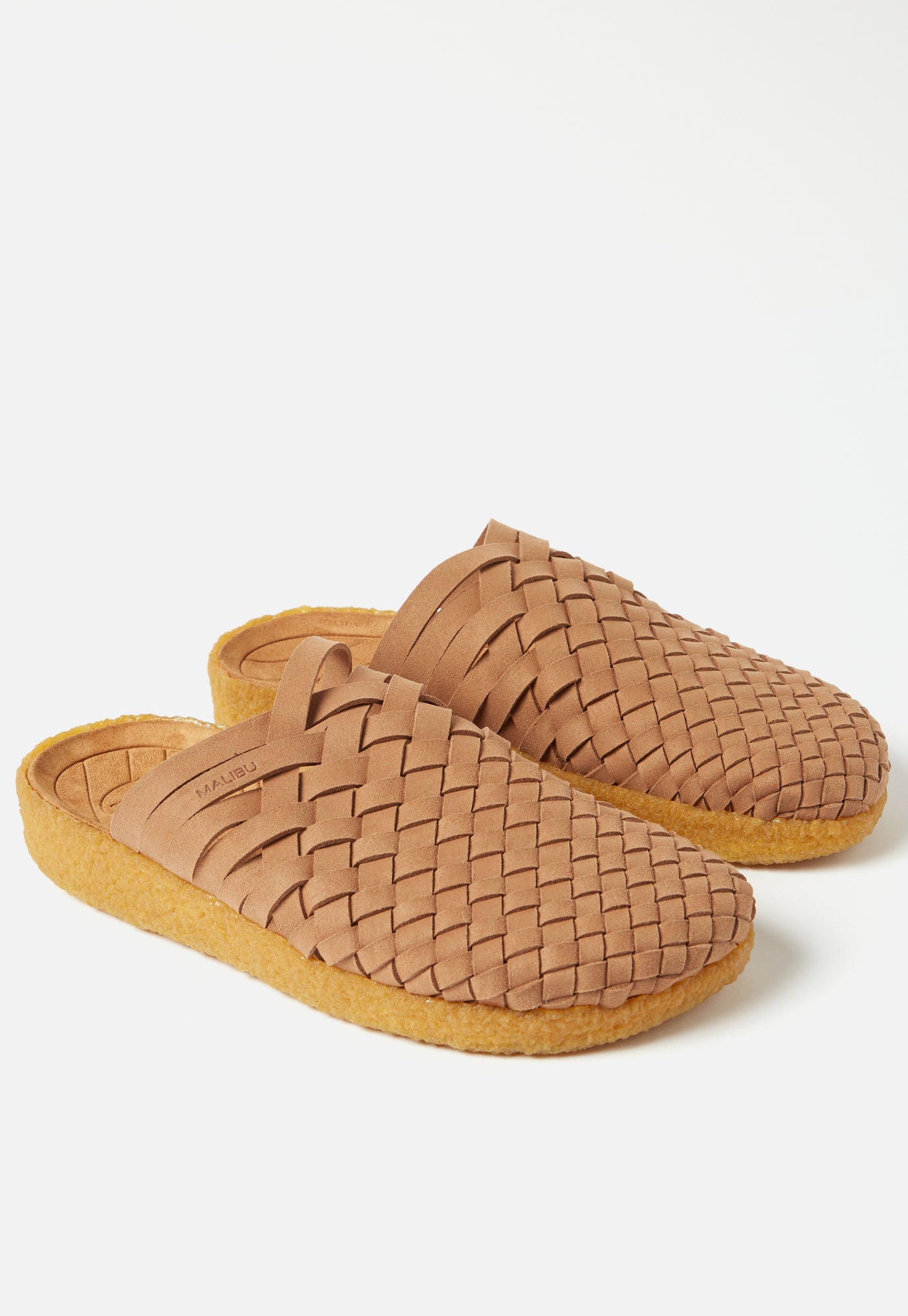 Malibu Colony Classic Sandal in Walnut/Tan Vegan Leather/Crepe