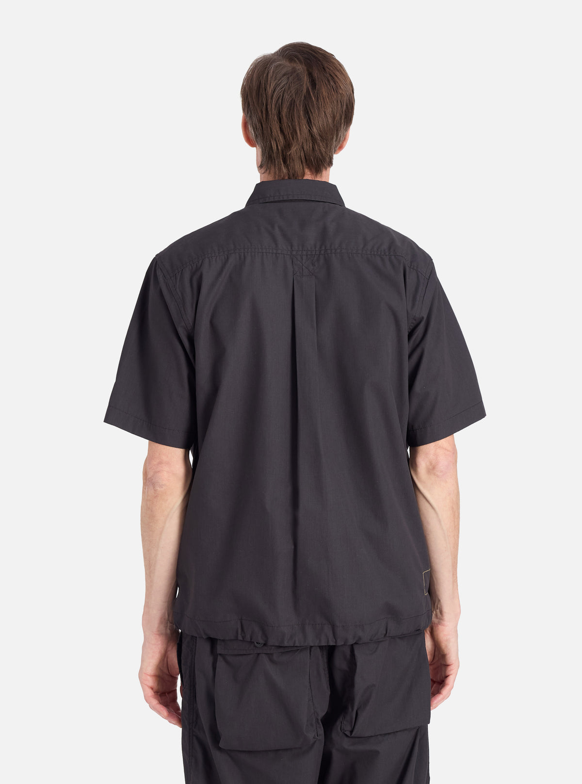 master-piece x Universal Works Tech Overshirt in Black Recycled Polytech