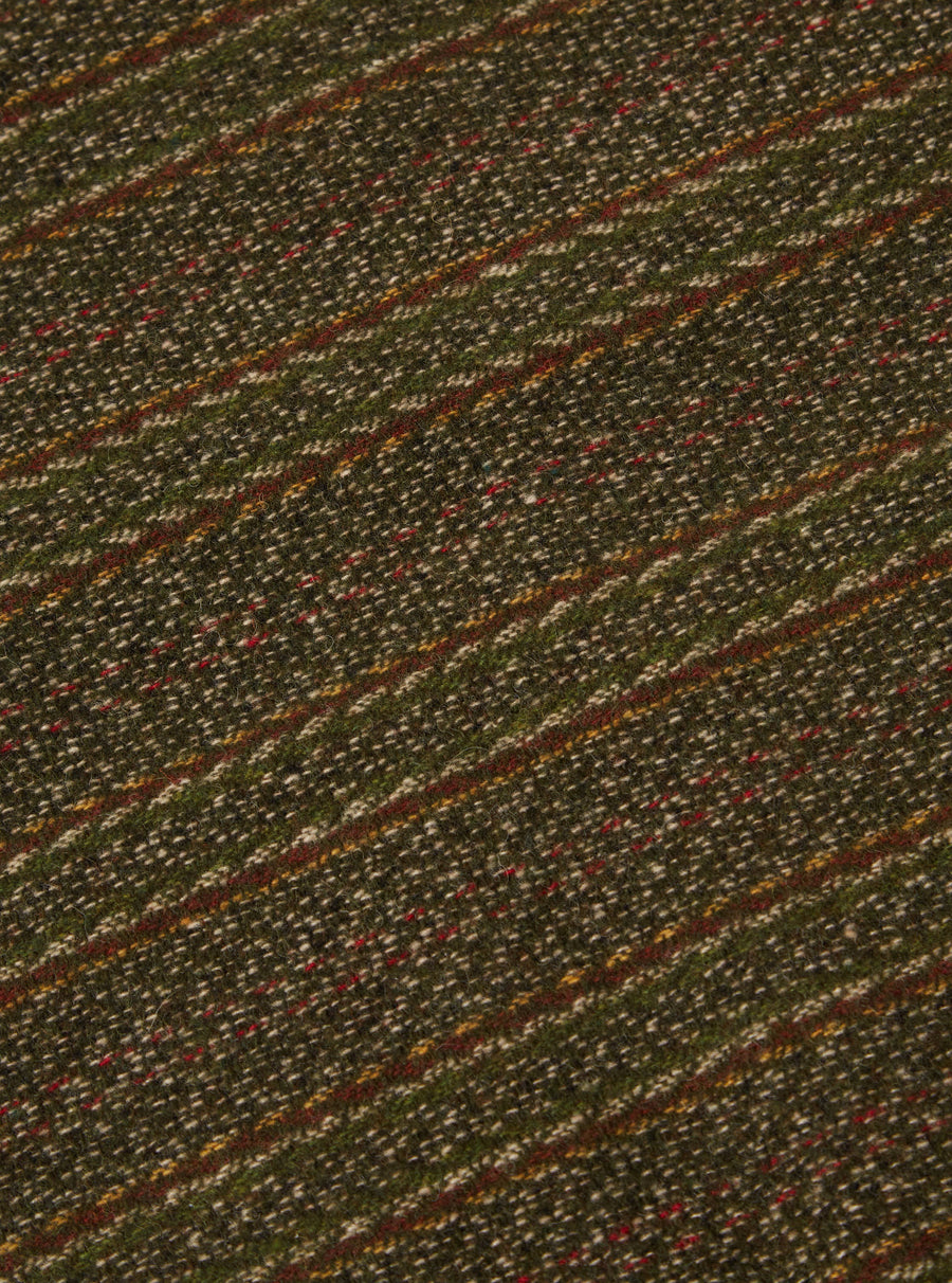 Universal Works Cardigan in Olive Rug Stripe