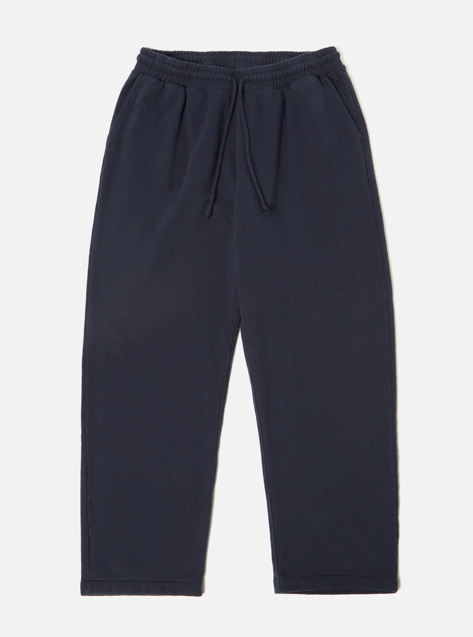 Universal Works Oxford Track Pant in Navy Dry Handle Brushback