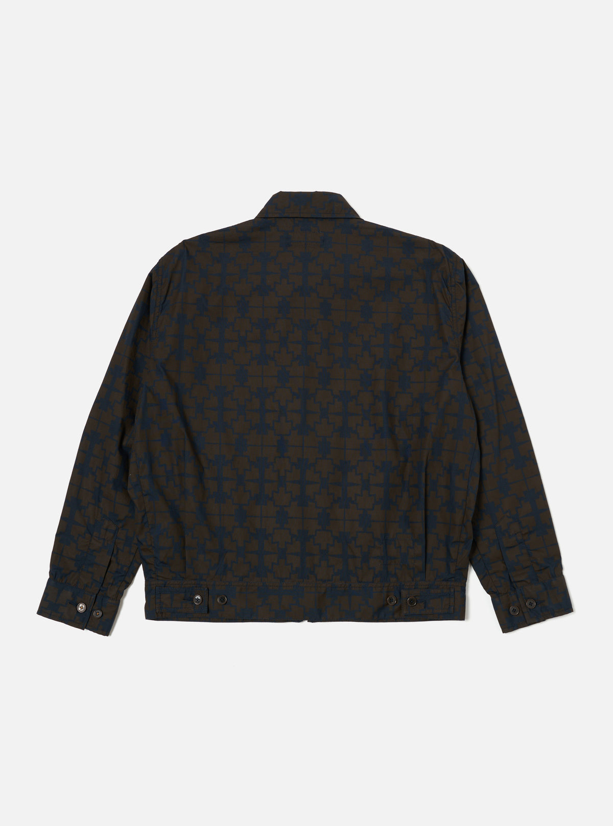 Universal Works Rose Bowl Jacket in Navy Mitla Print Cotton