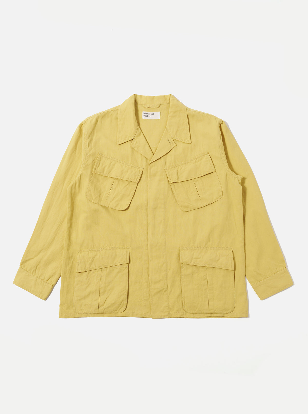 Universal Works Jungle Jacket in Lemon Linen Slub Weave