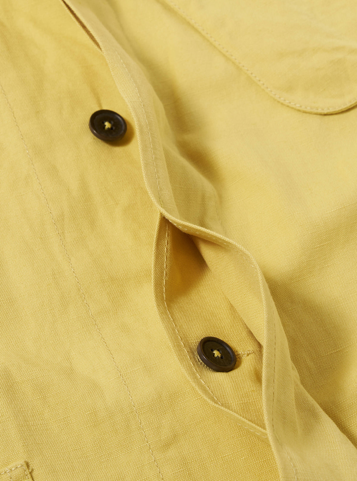 Universal Works Jungle Jacket in Lemon Linen Slub Weave