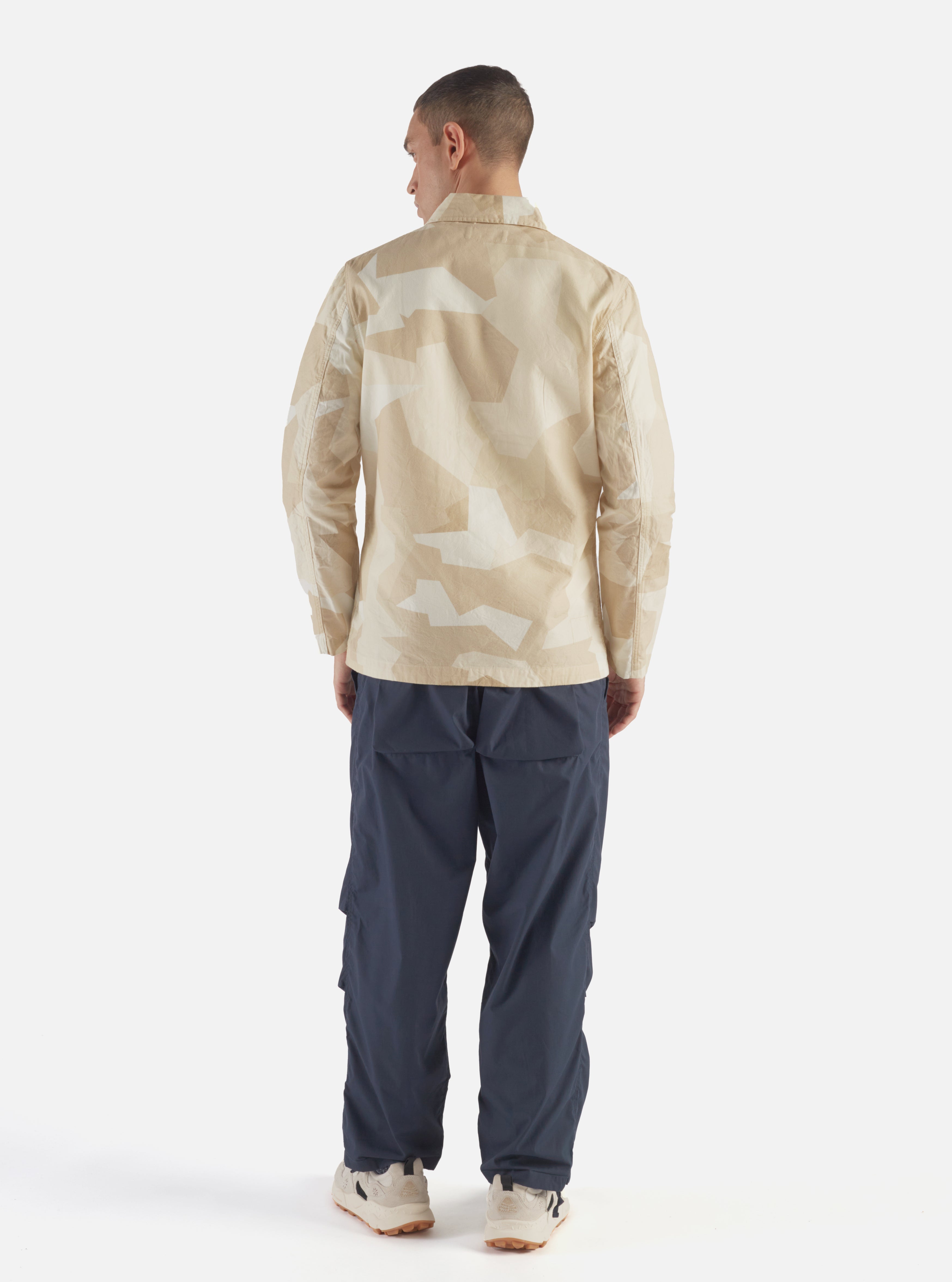 Universal Works Bakers Jacket in Sand Swedish Camo