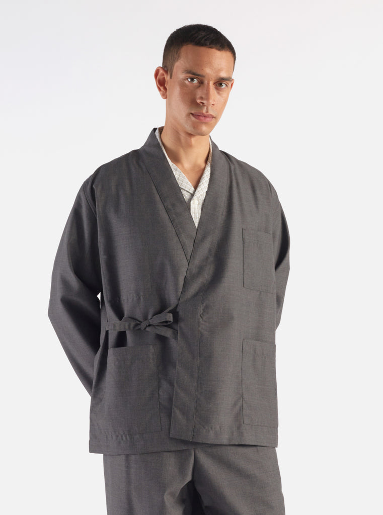 Universal Works Kyoto Work Jacket in Grey Marl Tropical Suiting