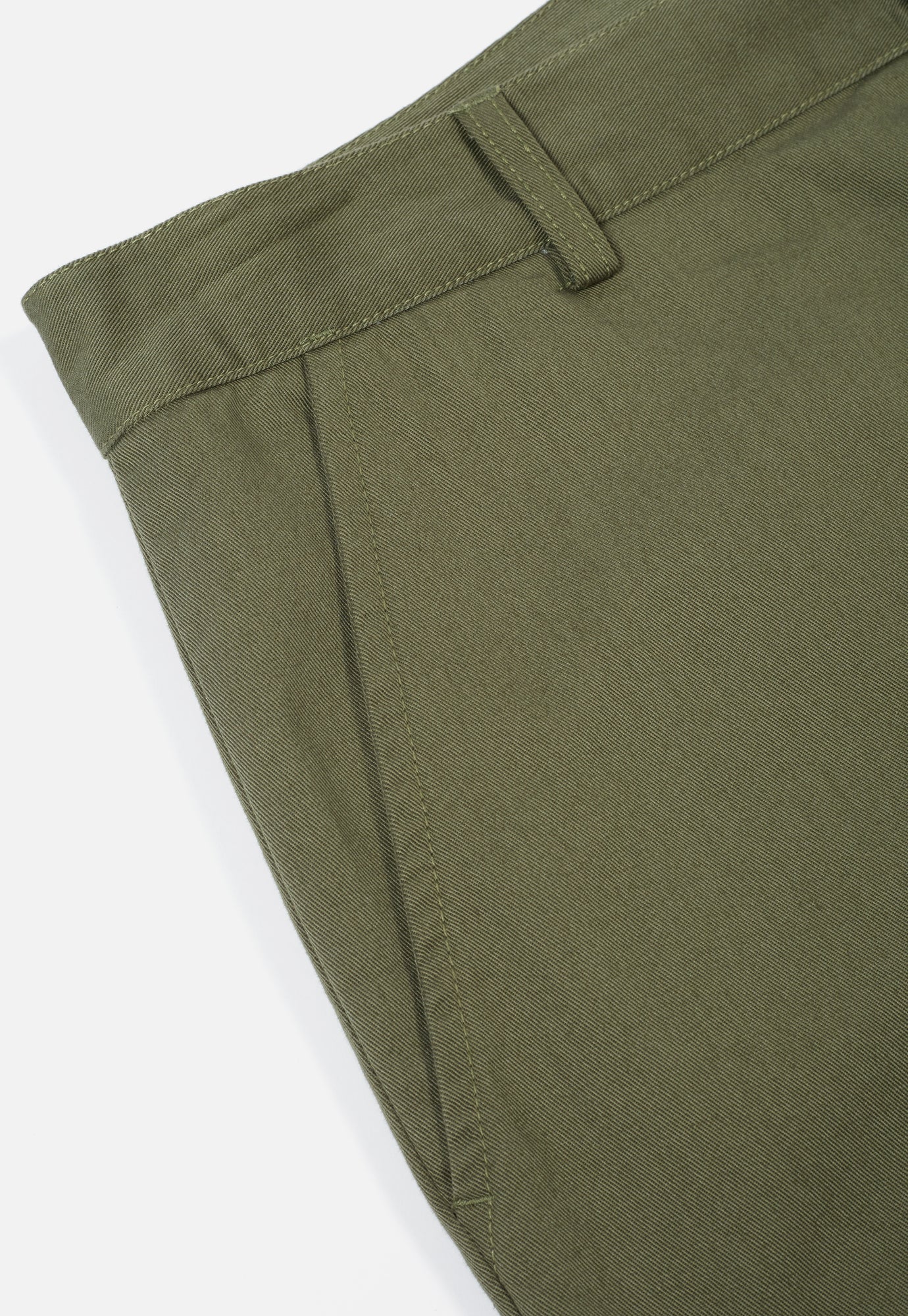 Universal Works Military Chino in Light Olive Twill