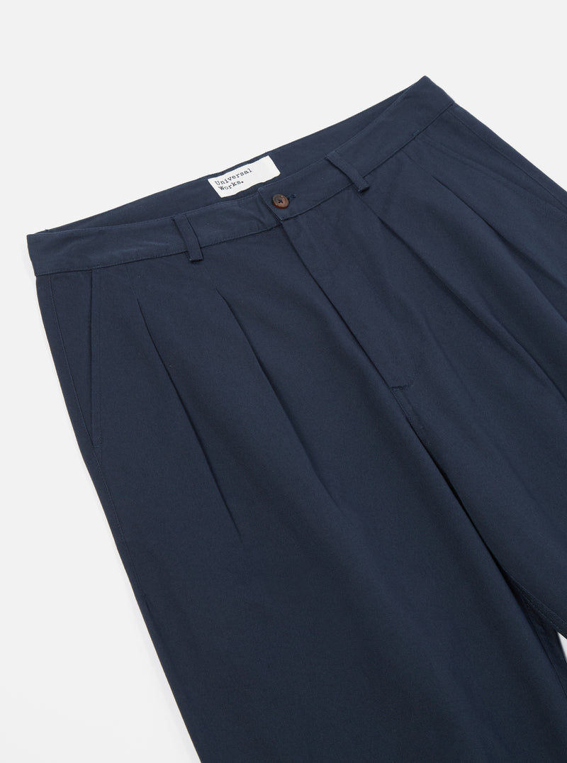 Universal Works Double Pleat Pant in Navy Twill