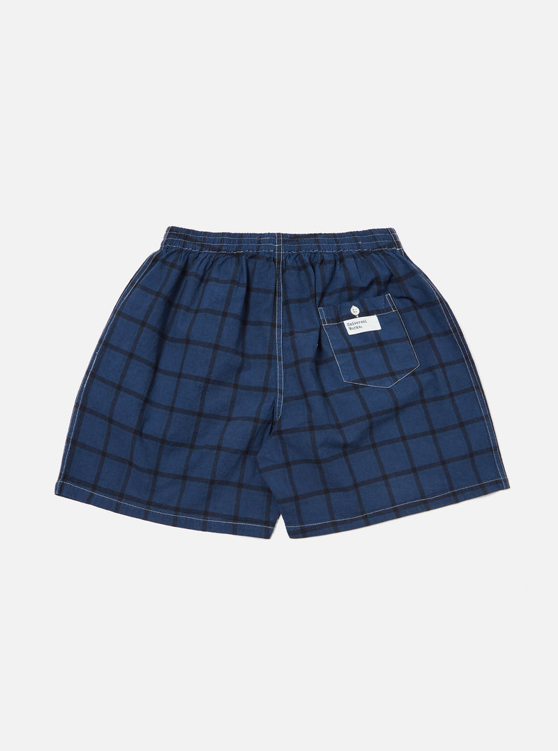 Universal Works Boxer Short in Blue Check