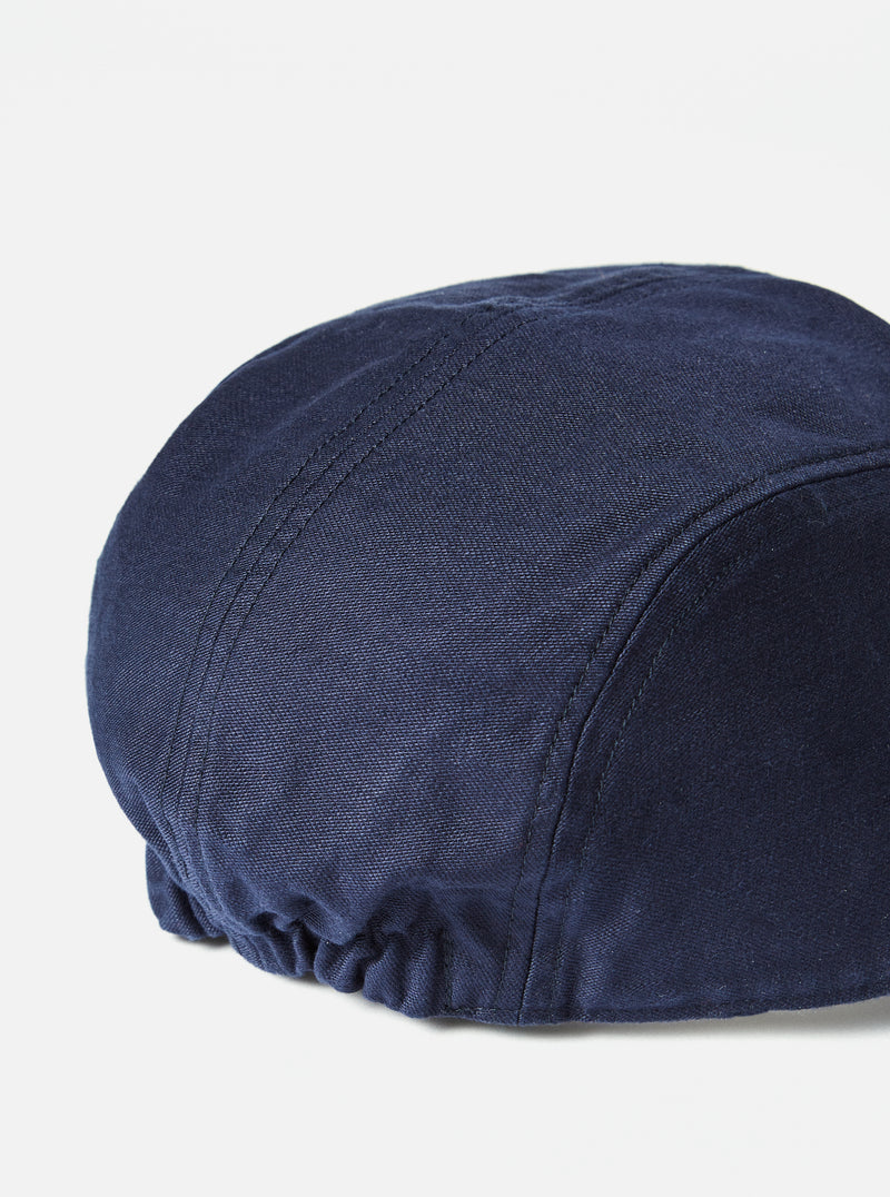 cableami® Baker Back Soft Bill Cap in Navy Satin Cotton