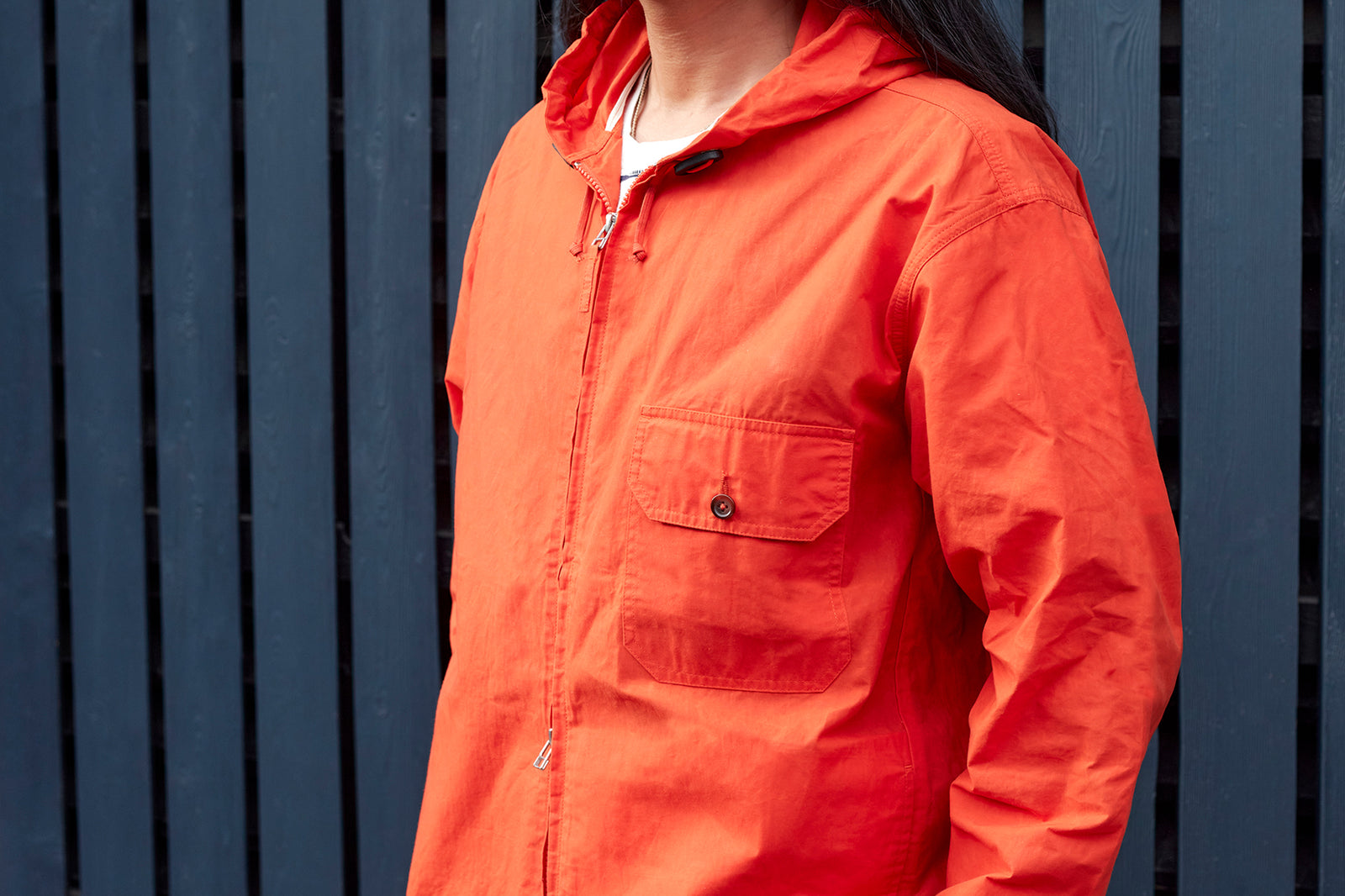 Universal Works Orange Fistral Wax Jacket