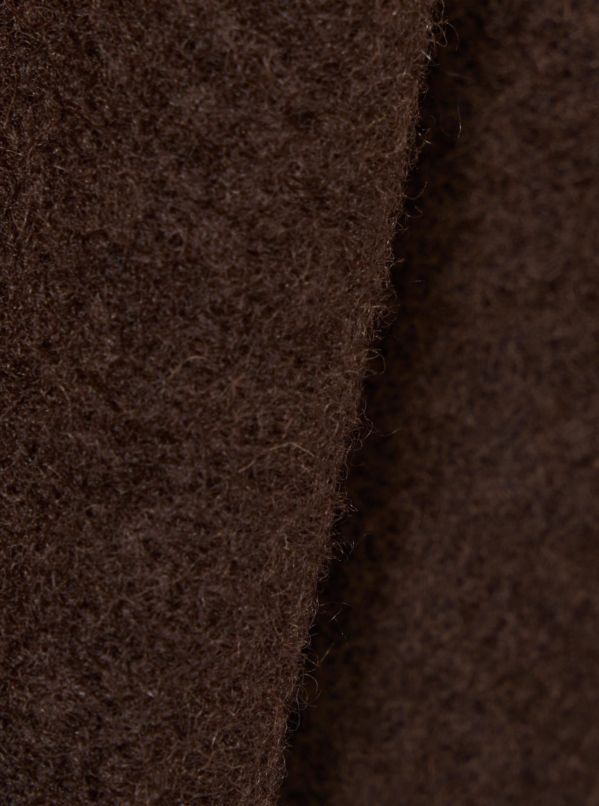 Brown Wool Fleece Zip Waistcoat