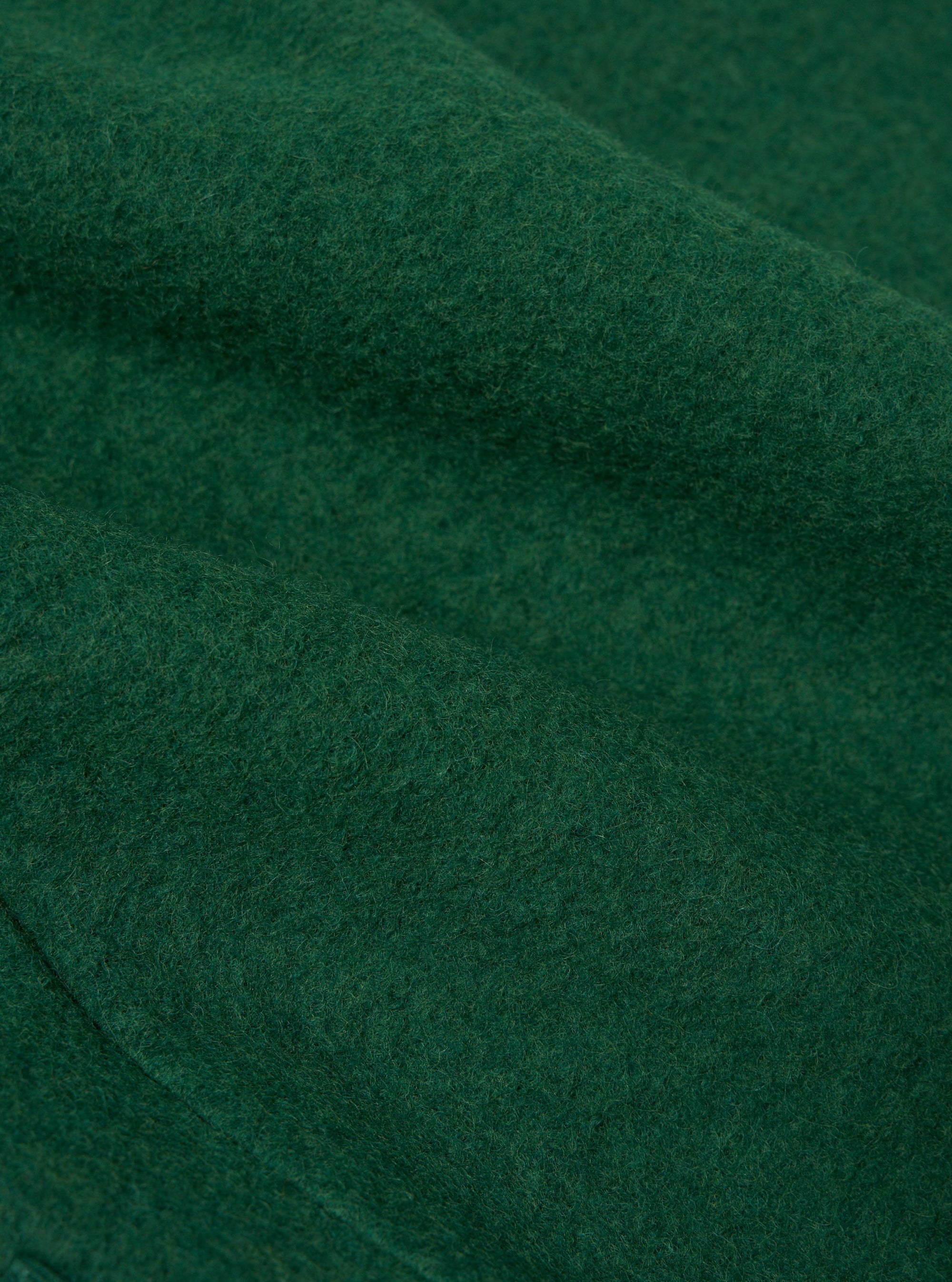 Green Wool Fleece Zip Waistcoat