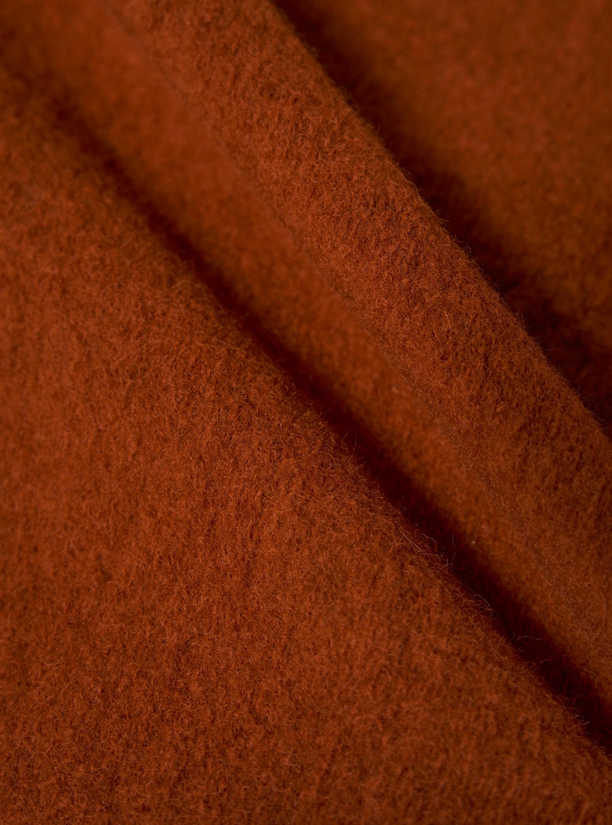 Rust Wool Fleece Zip Waistcoat