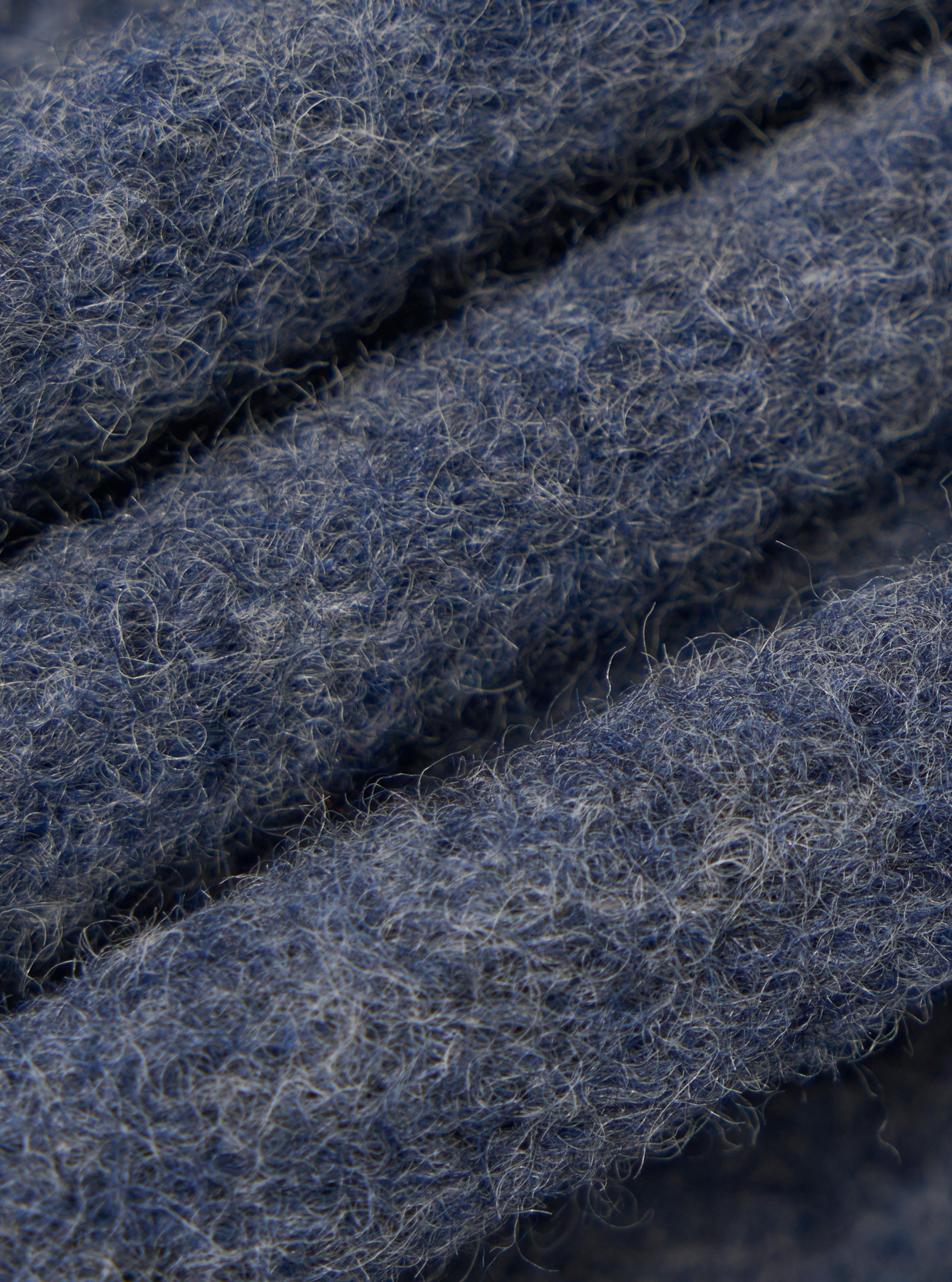 Slate Blue Wool Fleece Zip Waistcoat