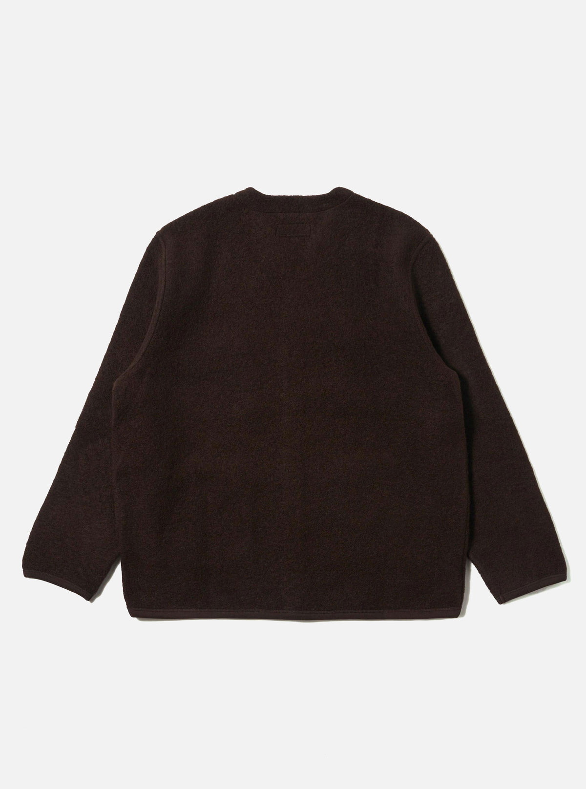 Brown Wool Fleece Cardigan