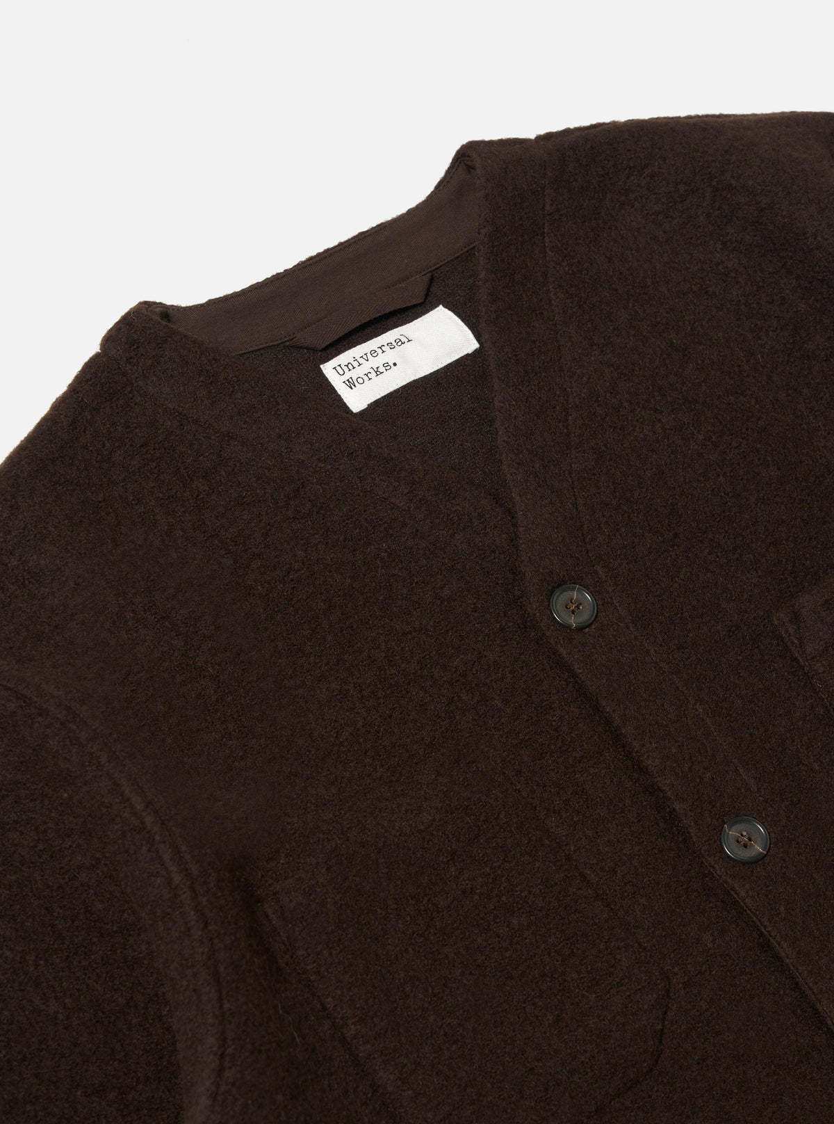Brown Wool Fleece Cardigan