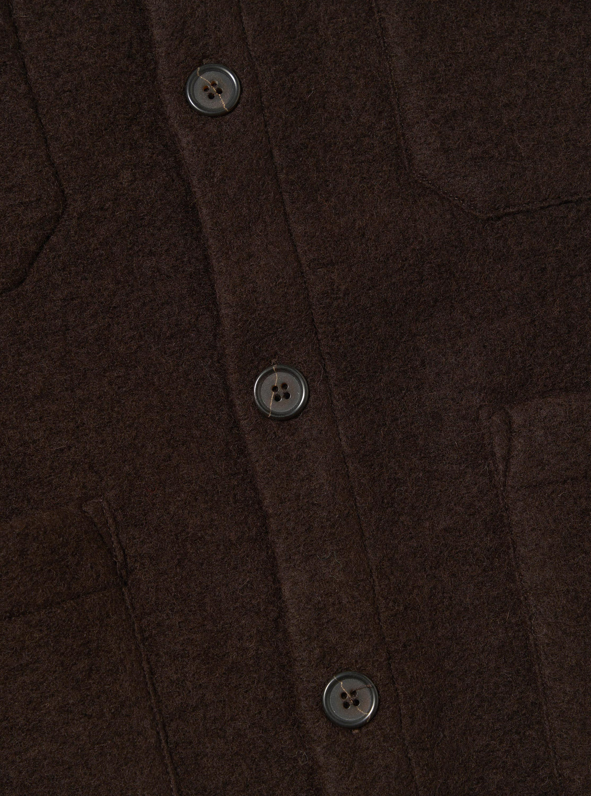 Brown Wool Fleece Cardigan