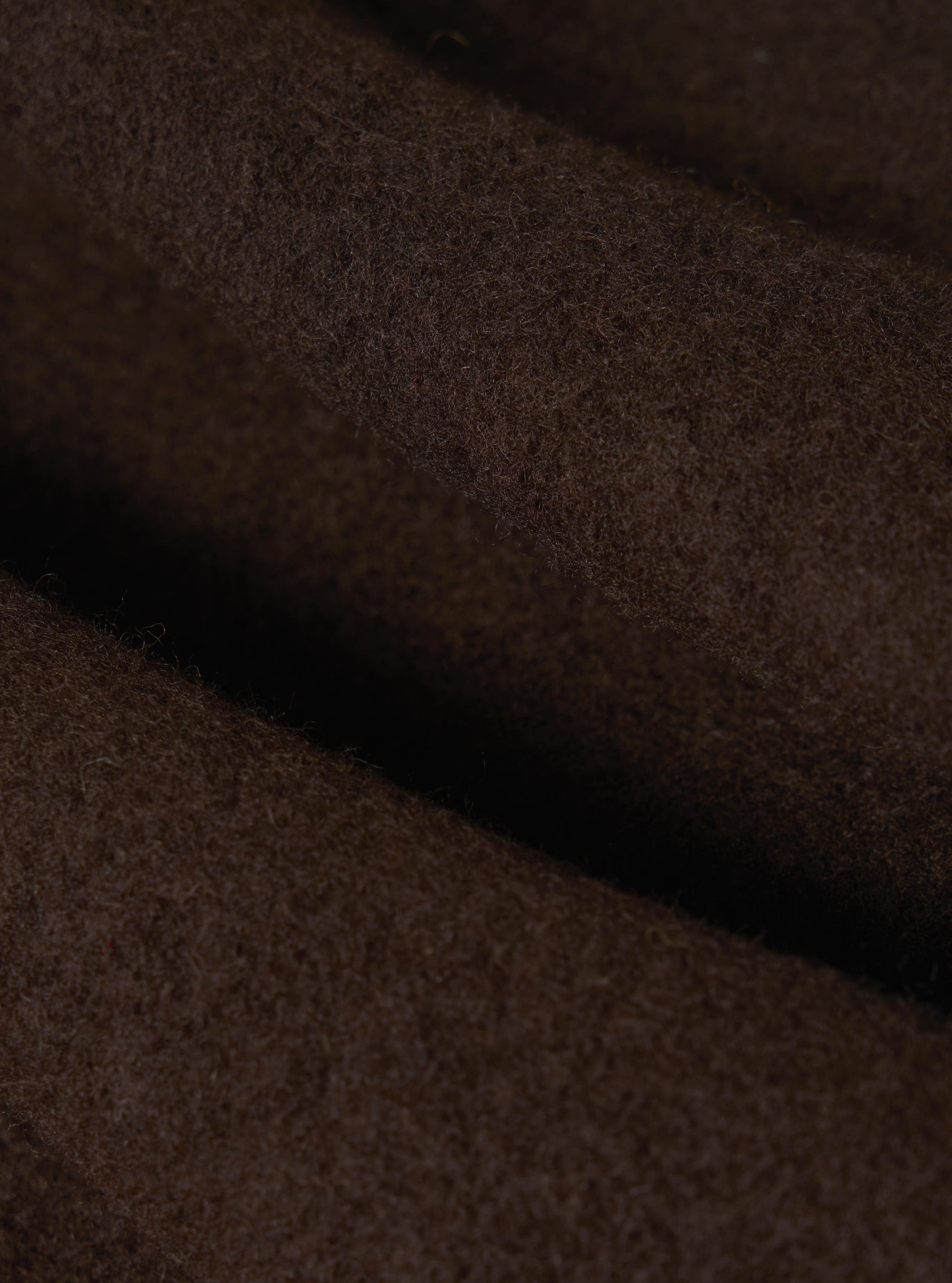 Brown Wool Fleece Cardigan