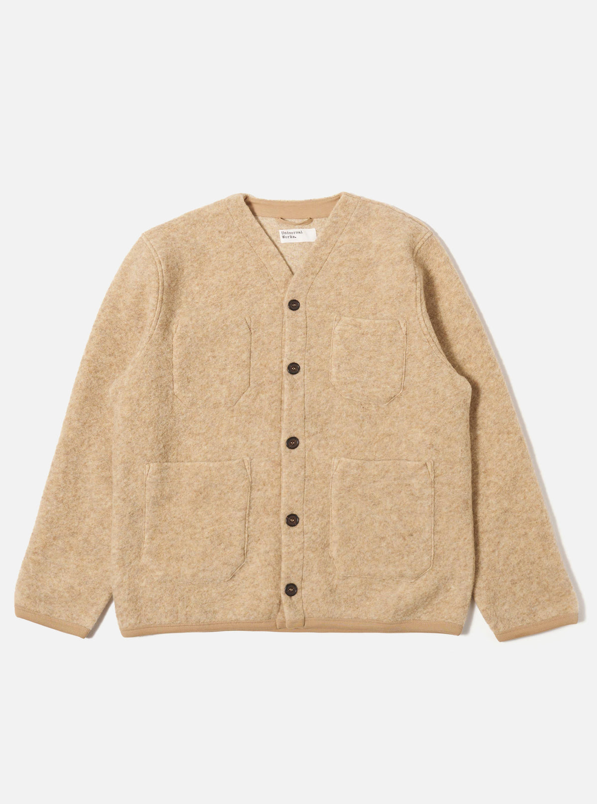 Fawn Wool Fleece Cardigan