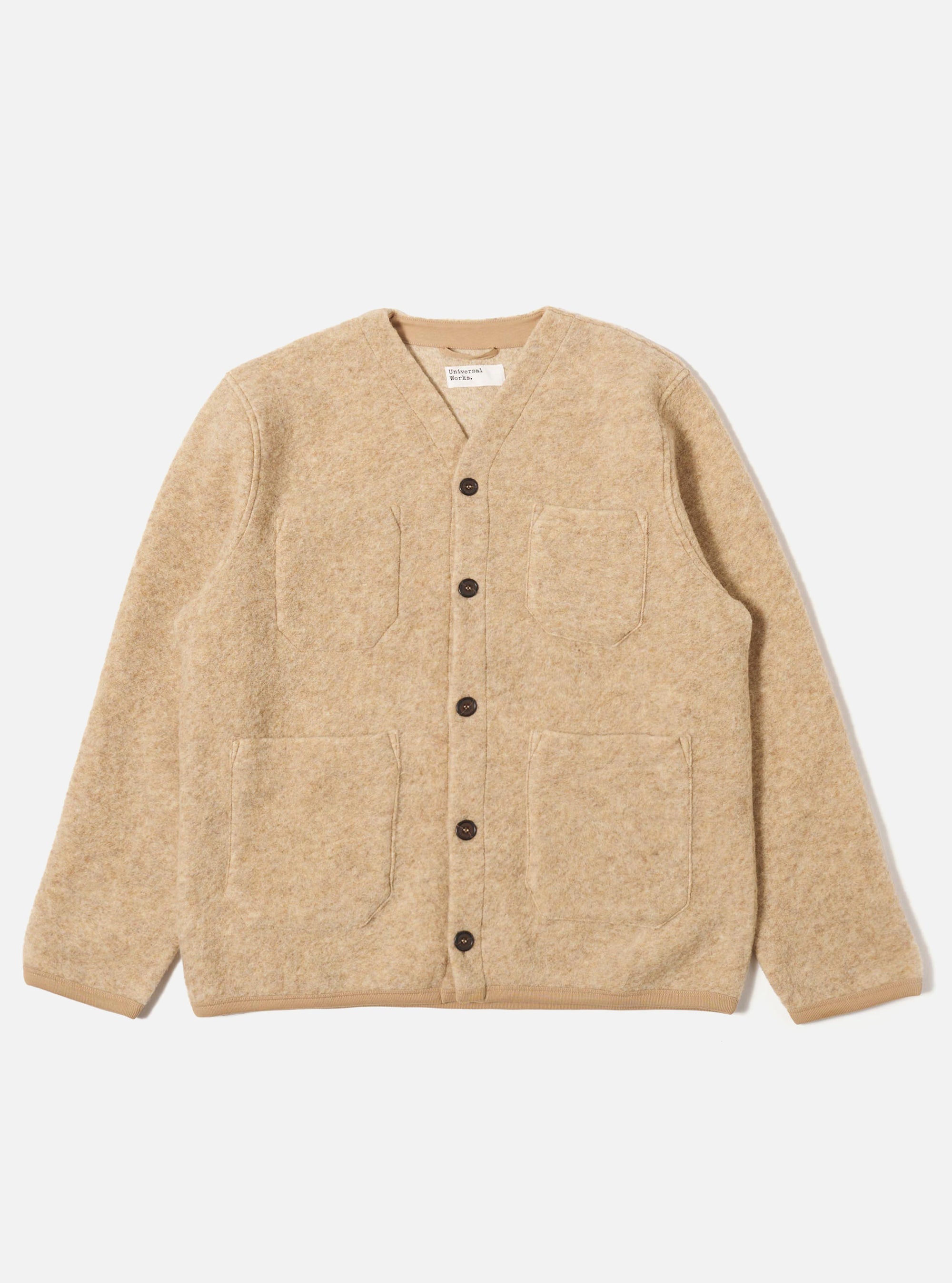 Fawn Wool Fleece Cardigan