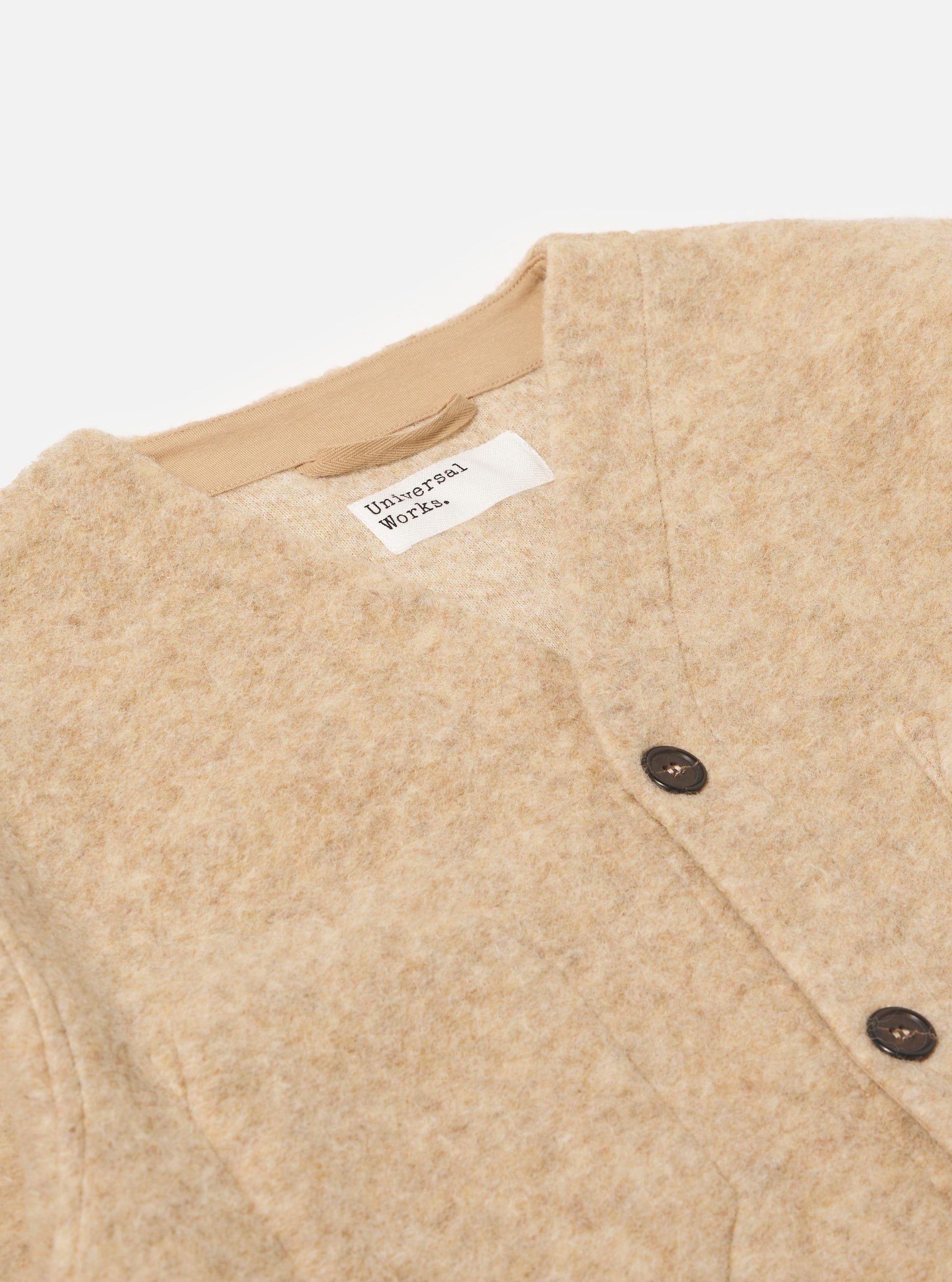 Fawn Wool Fleece Cardigan