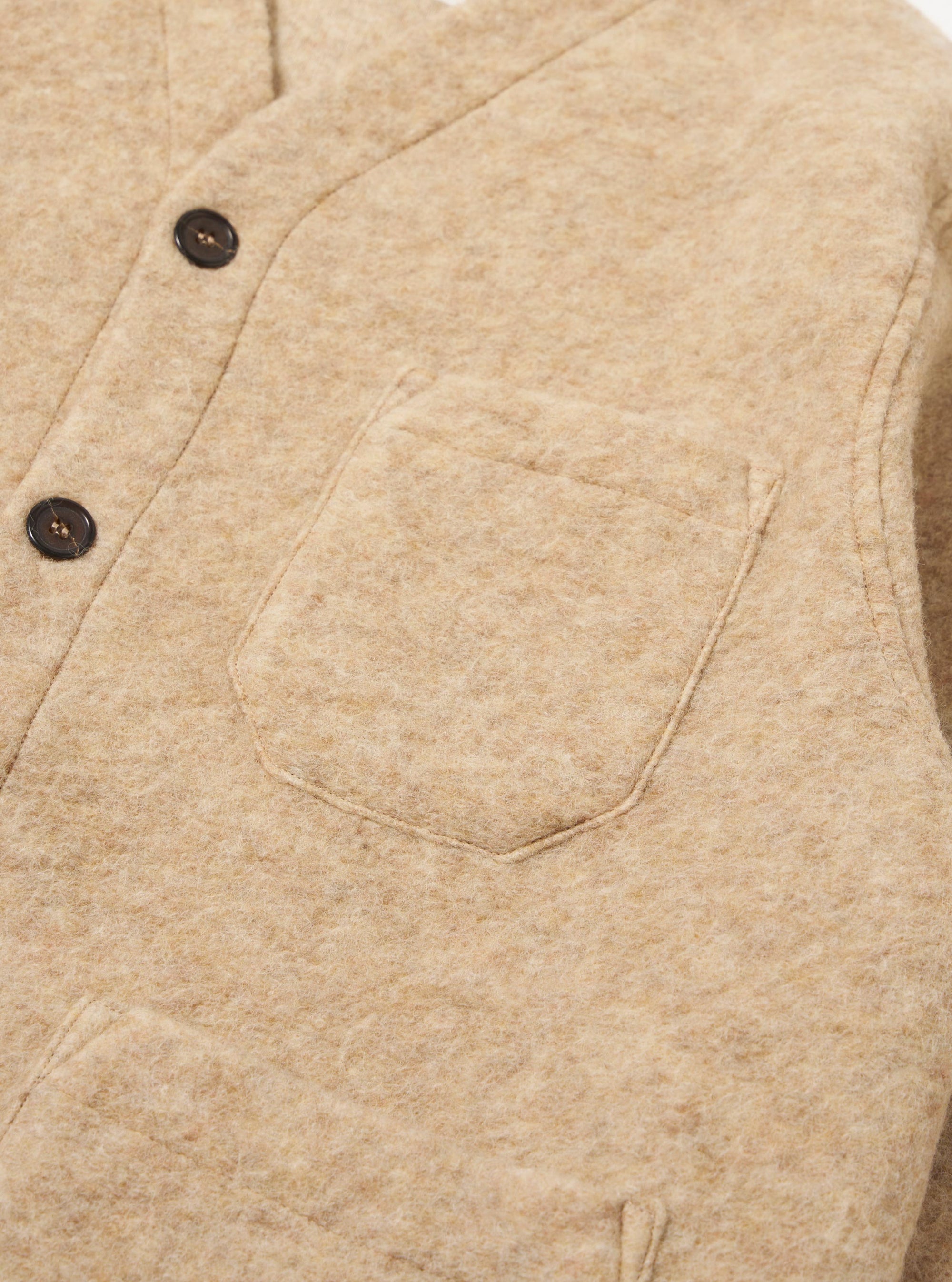 Fawn Wool Fleece Cardigan
