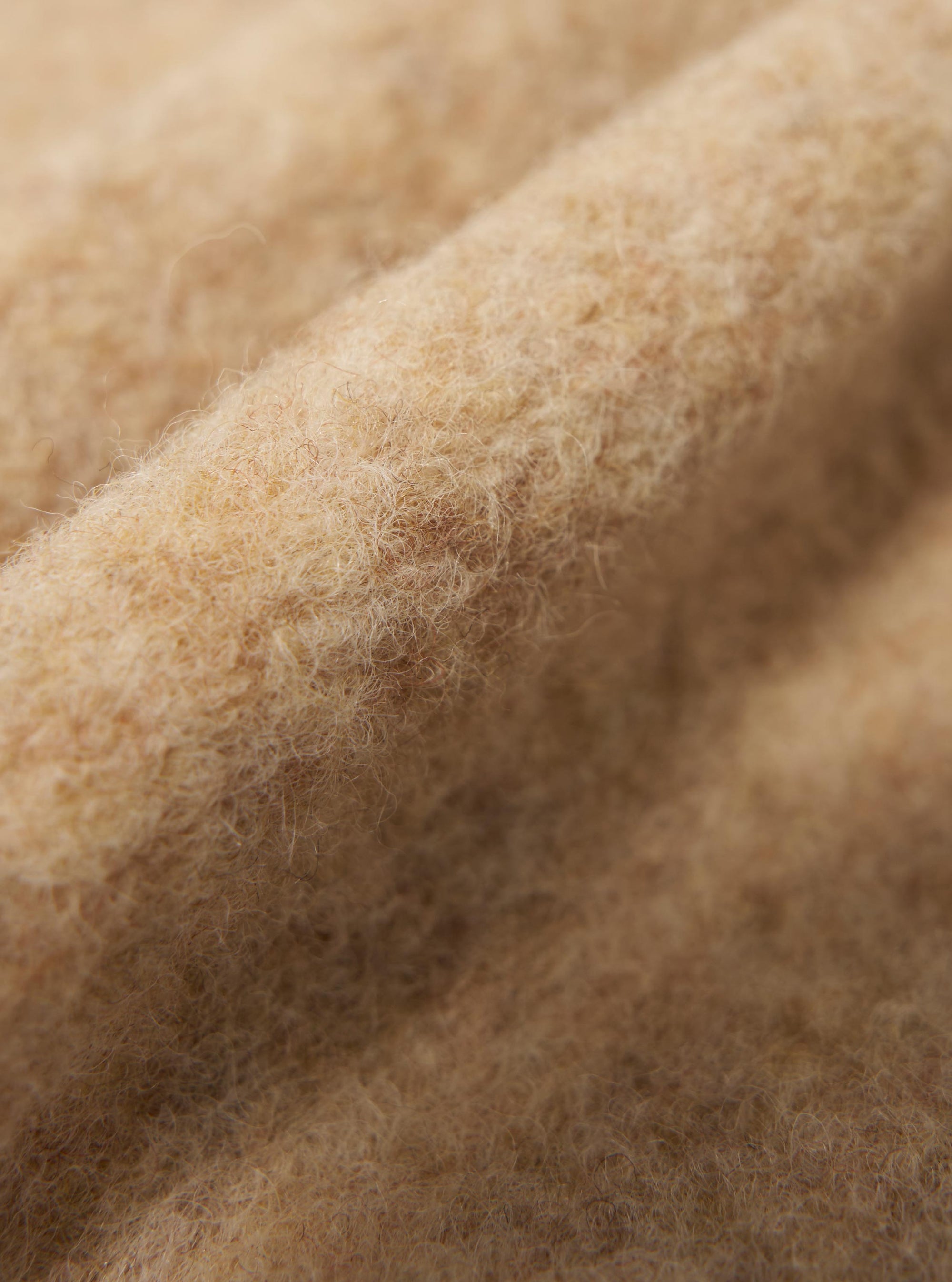 Fawn Wool Fleece Cardigan