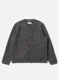 Grey Marl Wool Fleece Cardigan