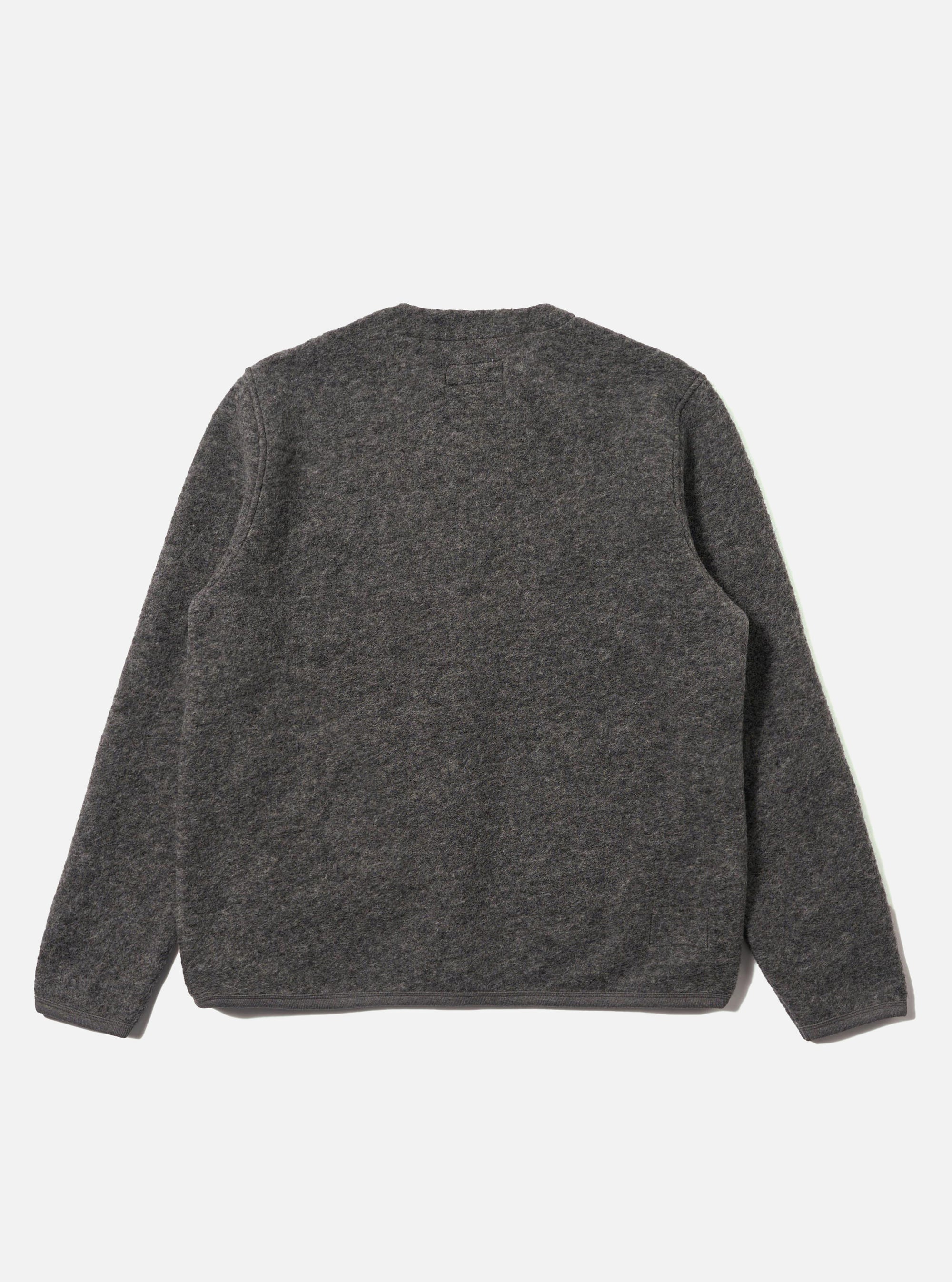 Grey Marl Wool Fleece Cardigan