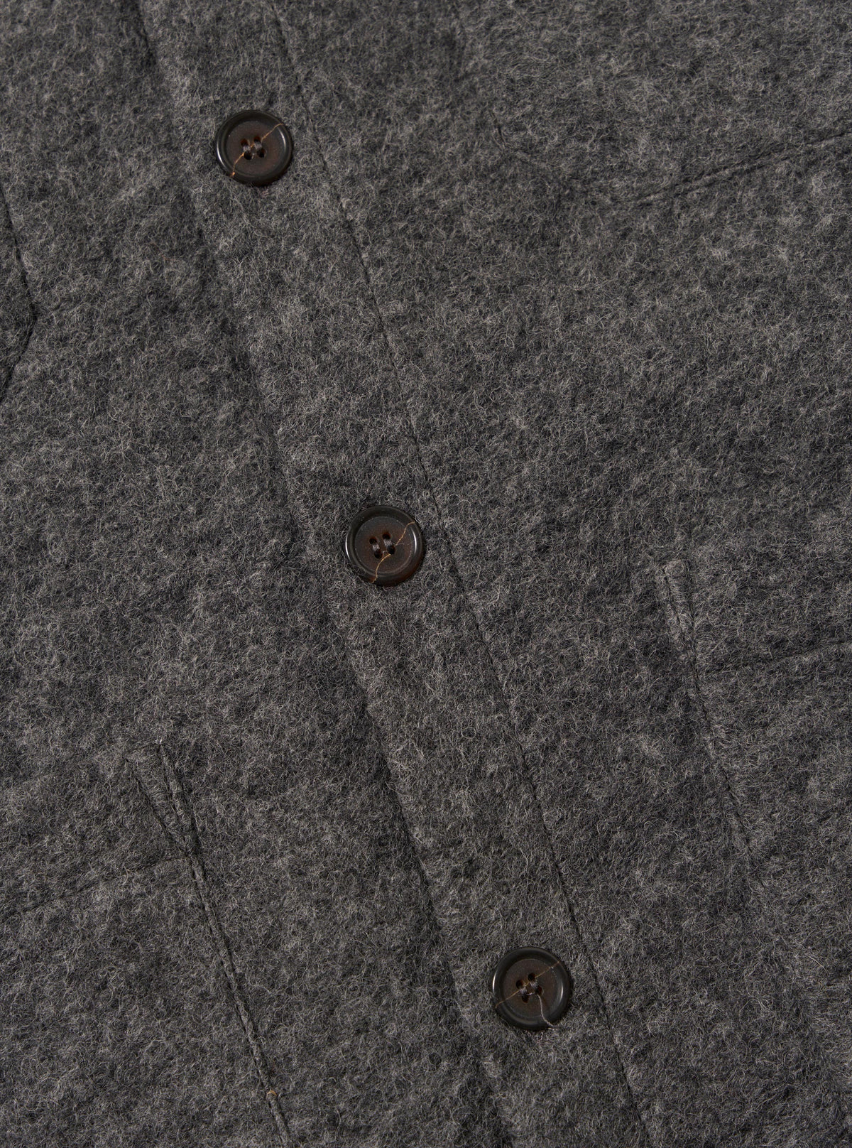 Grey Marl Wool Fleece Cardigan