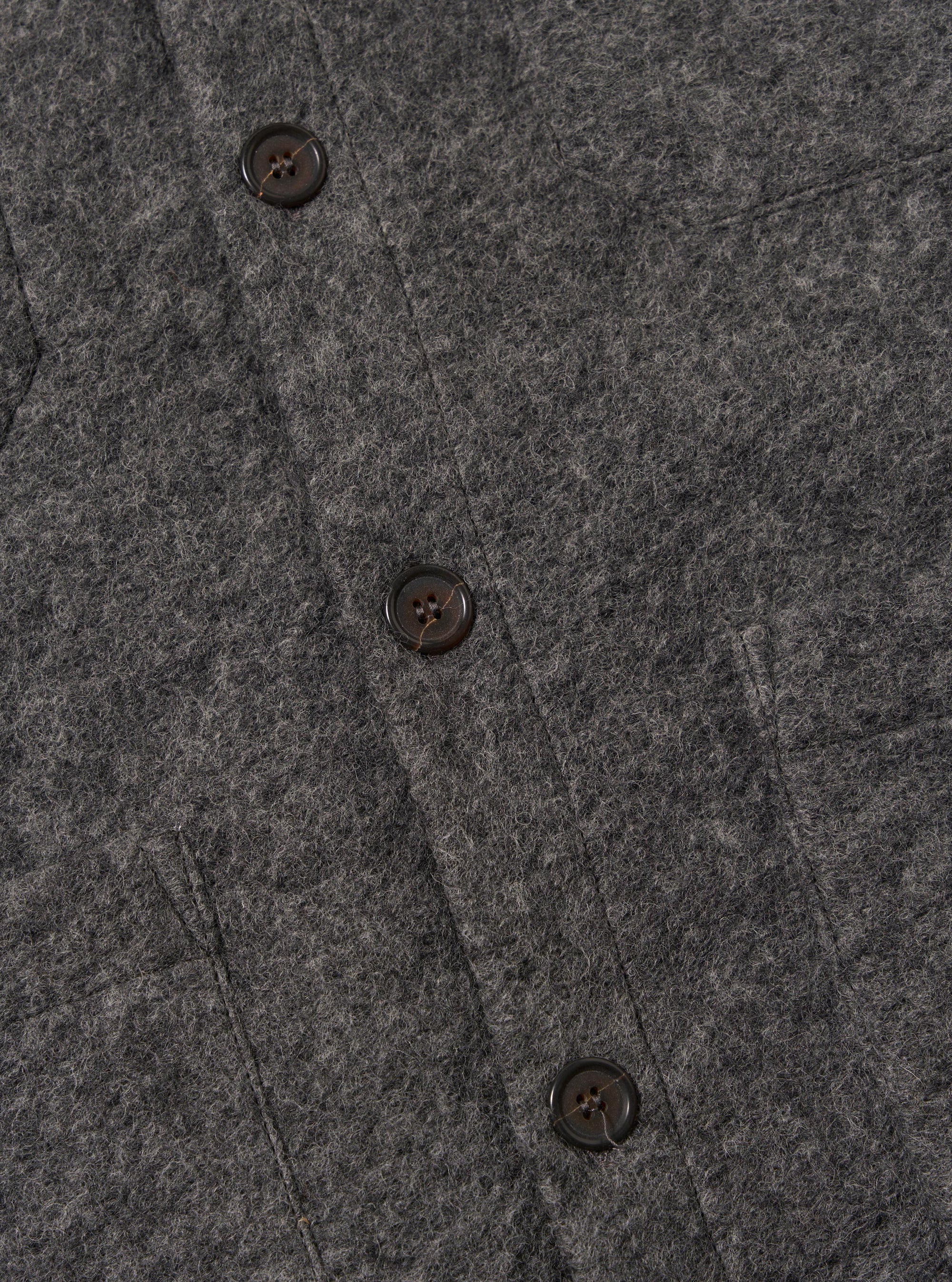 Grey Marl Wool Fleece Cardigan
