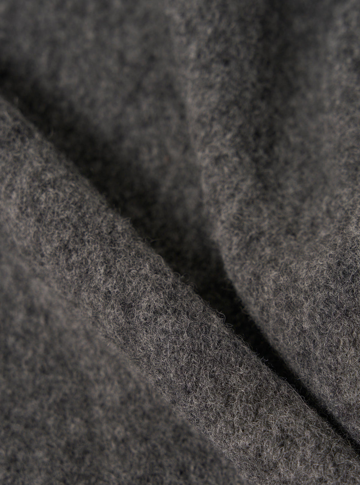 Grey Marl Wool Fleece Cardigan