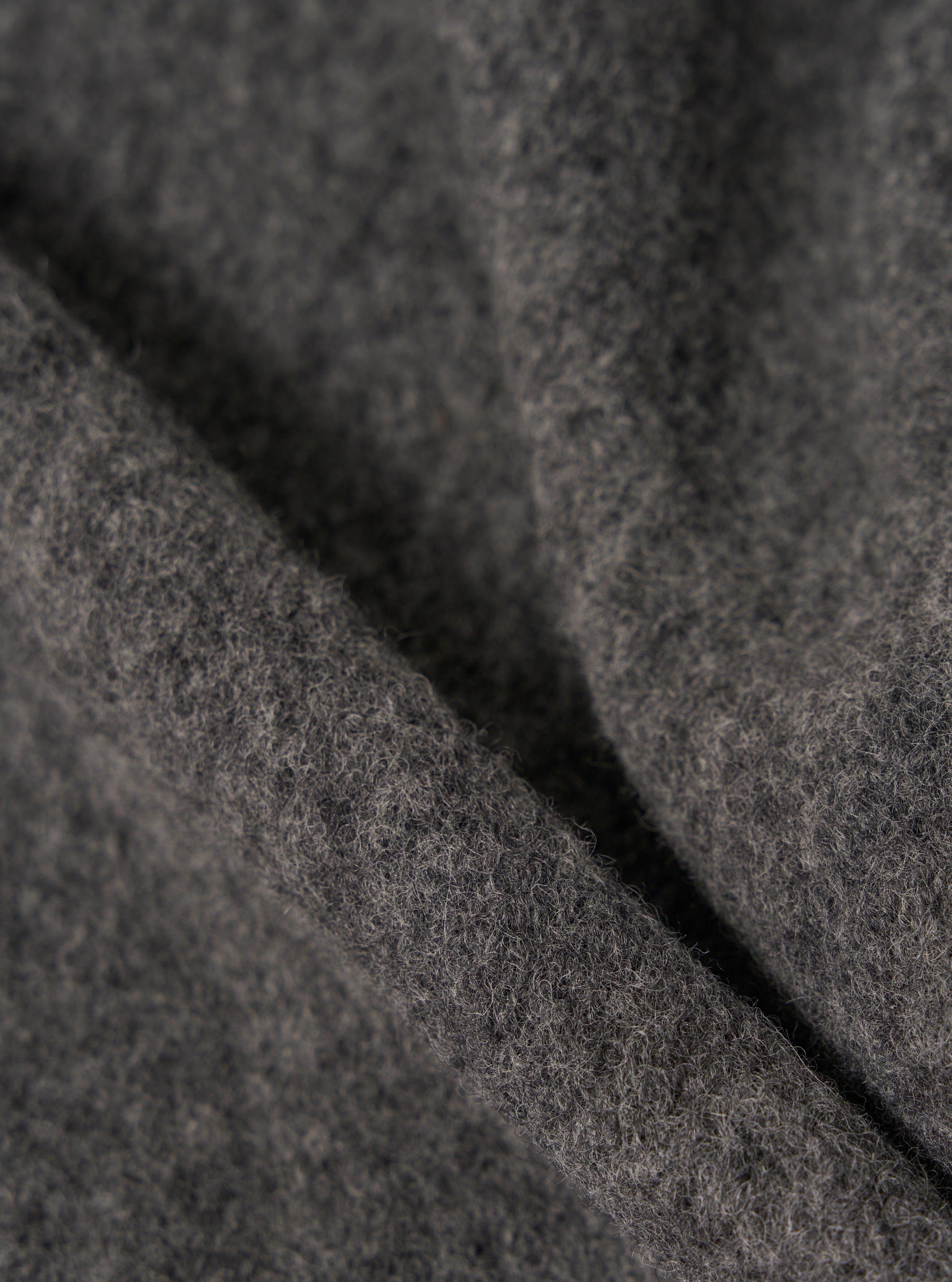 Grey Marl Wool Fleece Cardigan