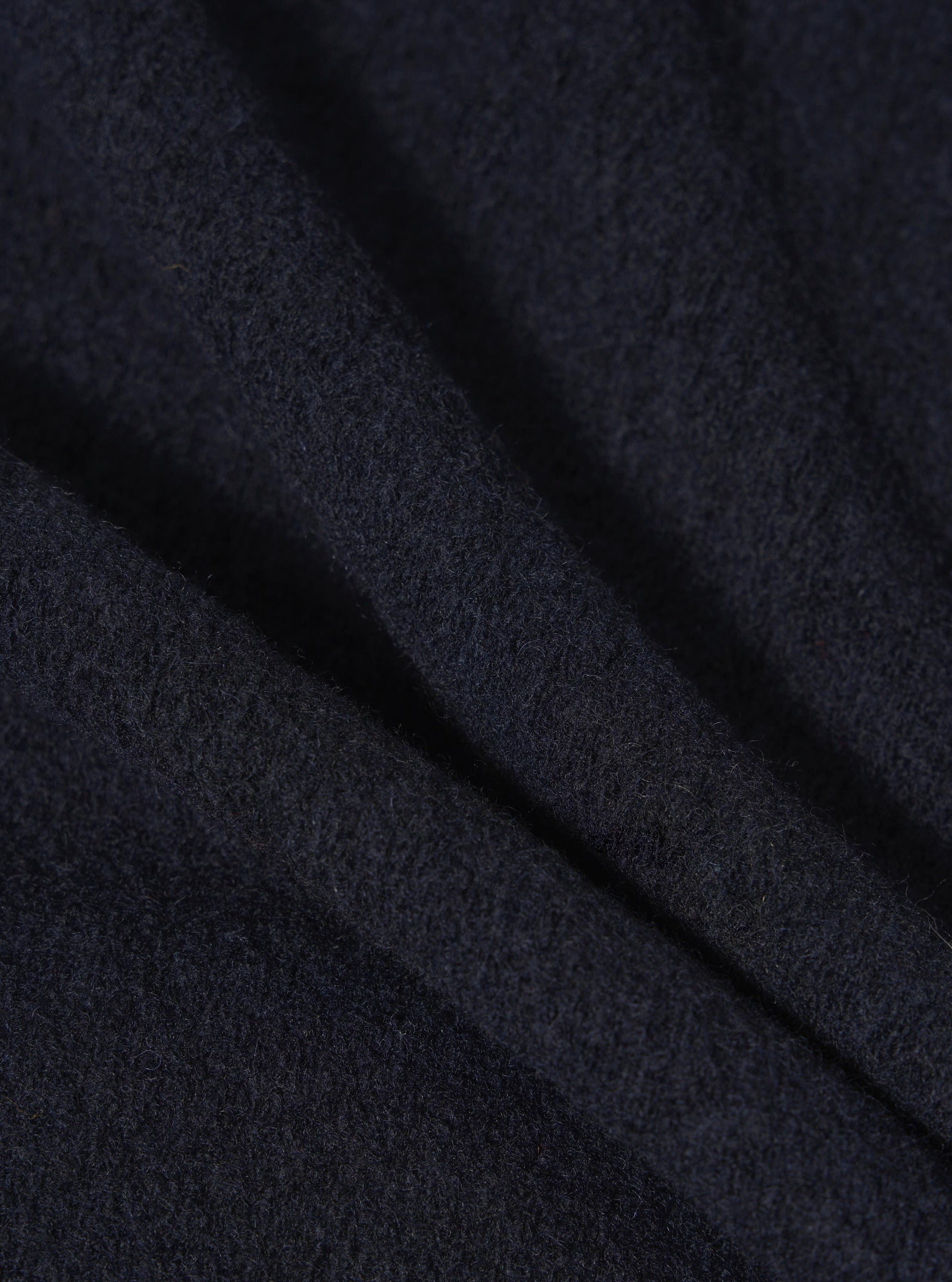 Navy Wool Fleece Cardigan
