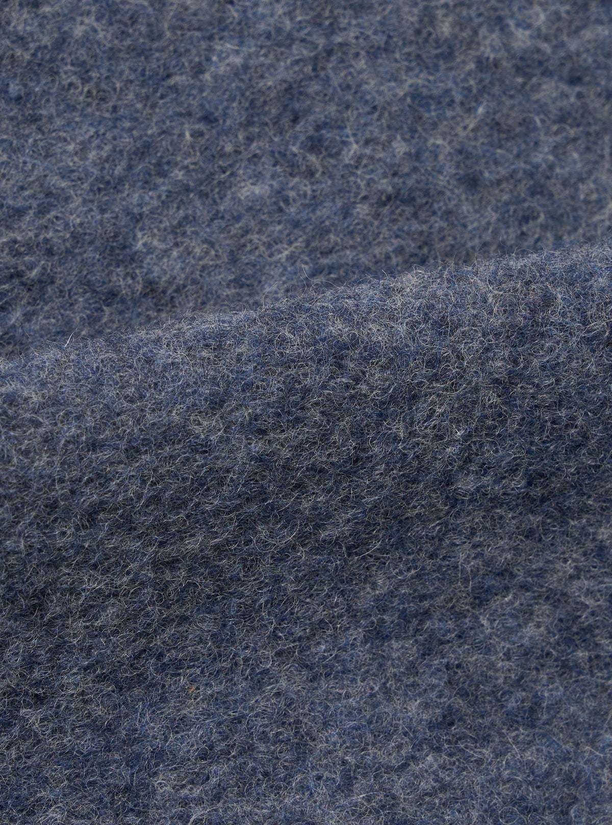 Slate Blue Wool Fleece Cardigan