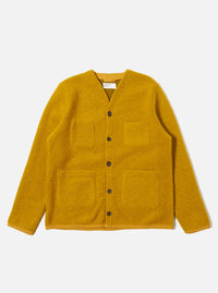 Yellow Wool Fleece Cardigan