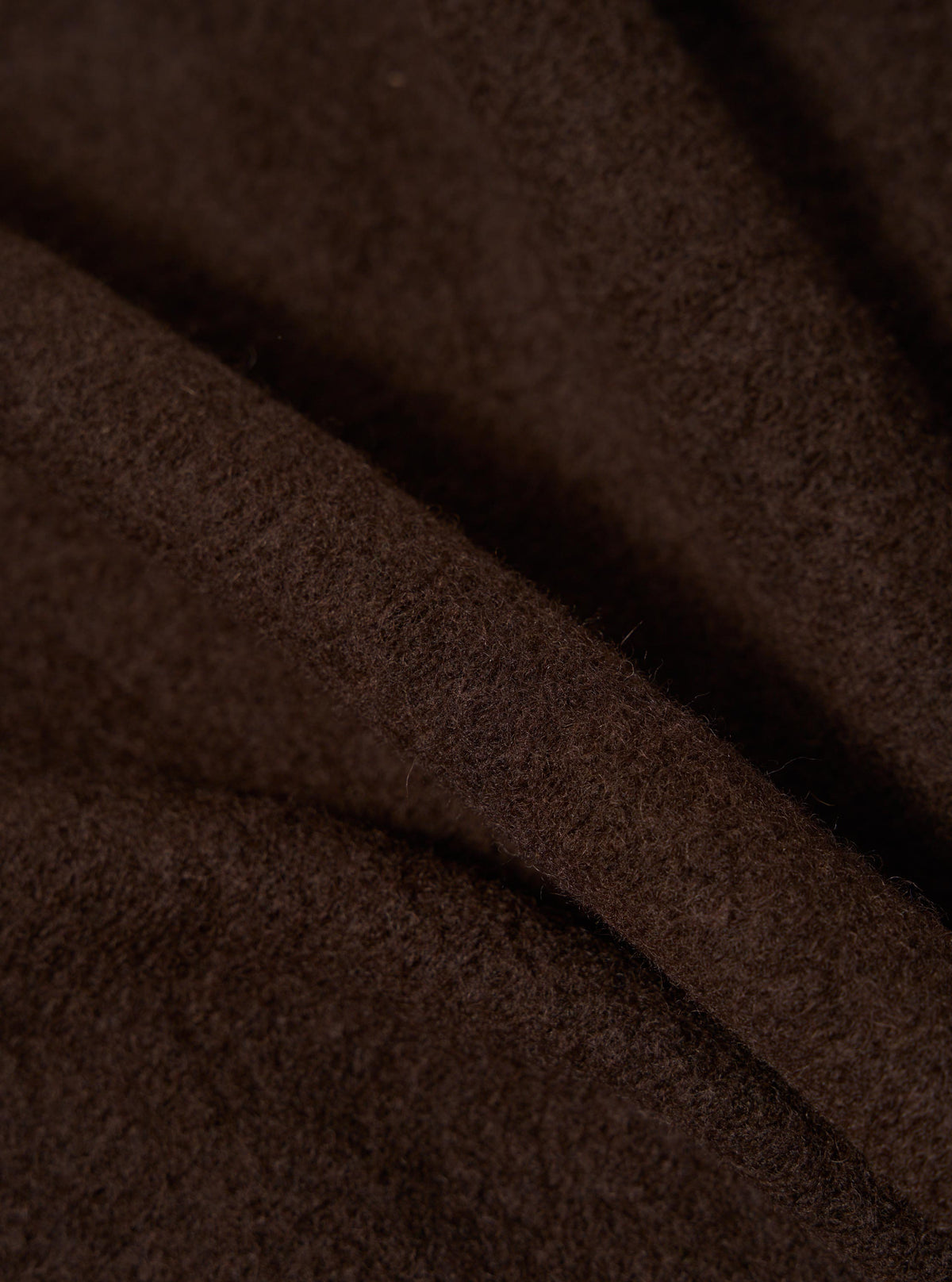Brown Wool Fleece Zip Bomber