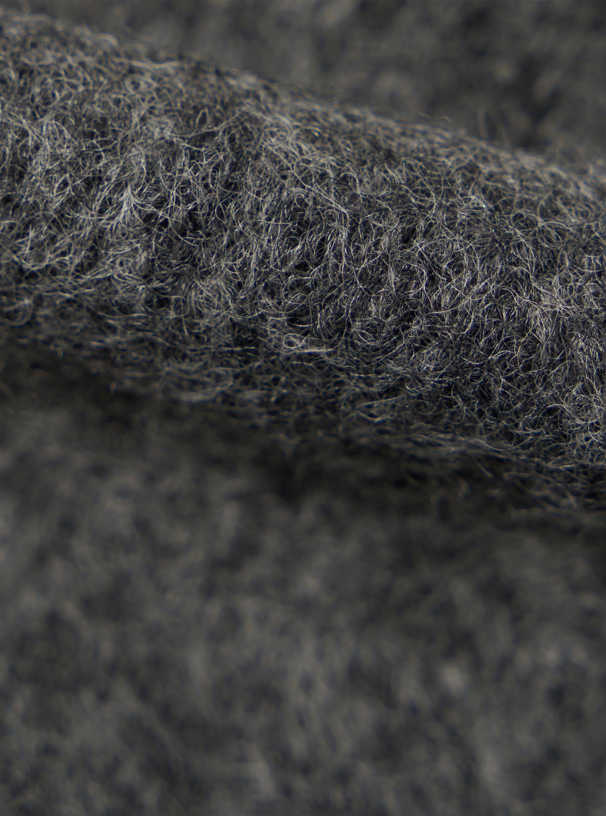 Grey Marl Wool Fleece Zip Bomber