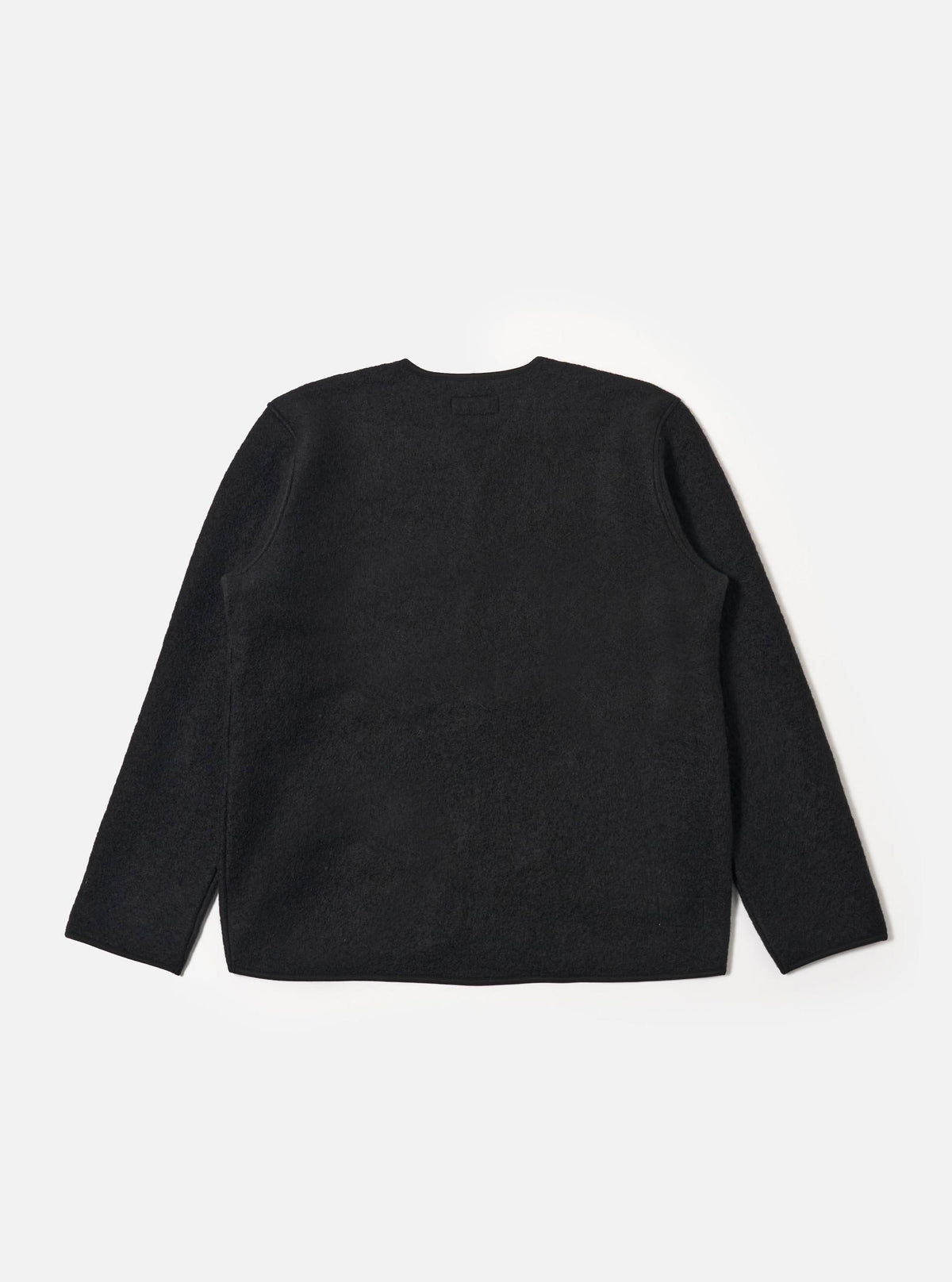 Black Wool Fleece Zip Liner Jacket