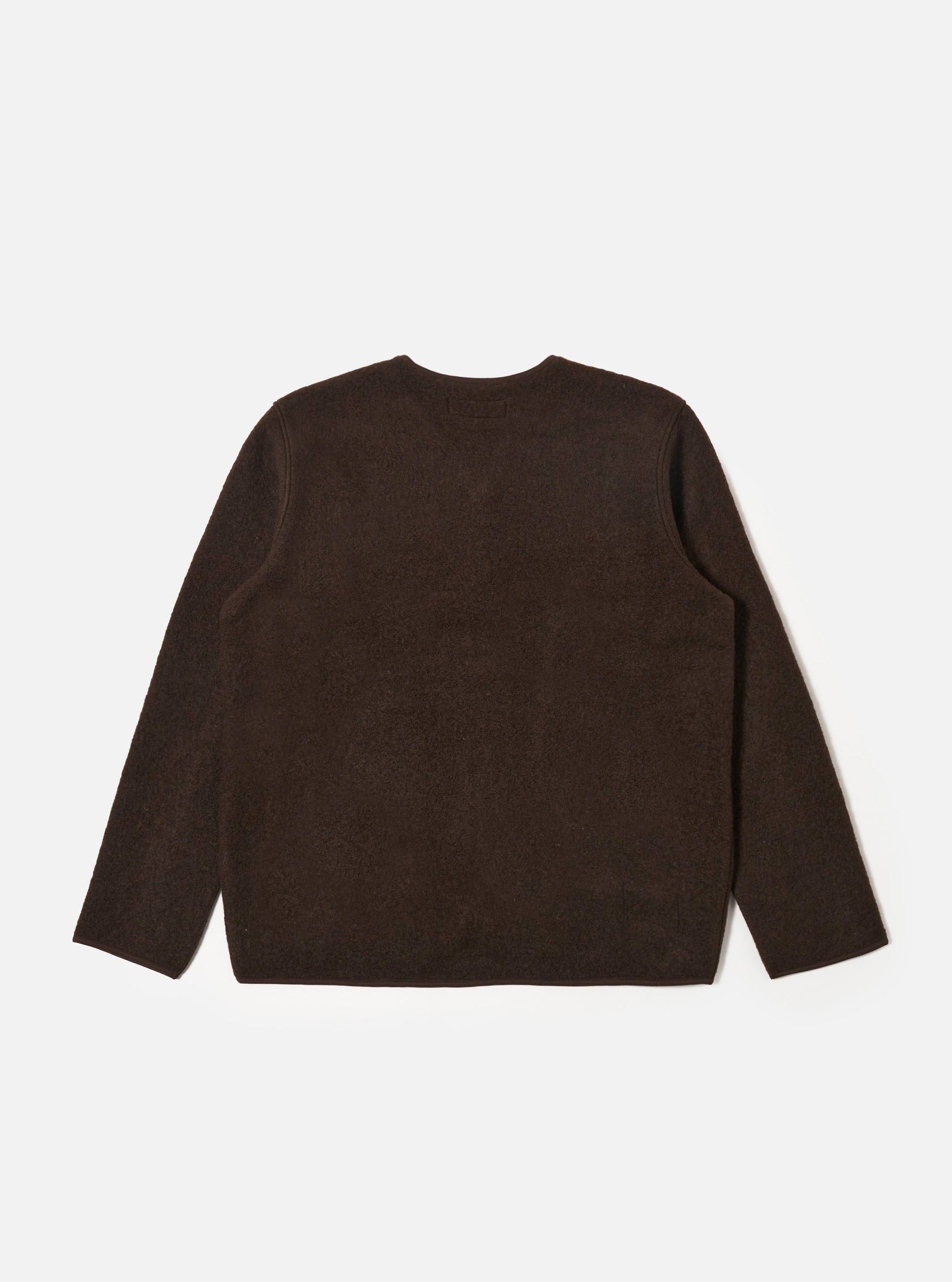 Brown Wool Fleece Zip Liner Jacket