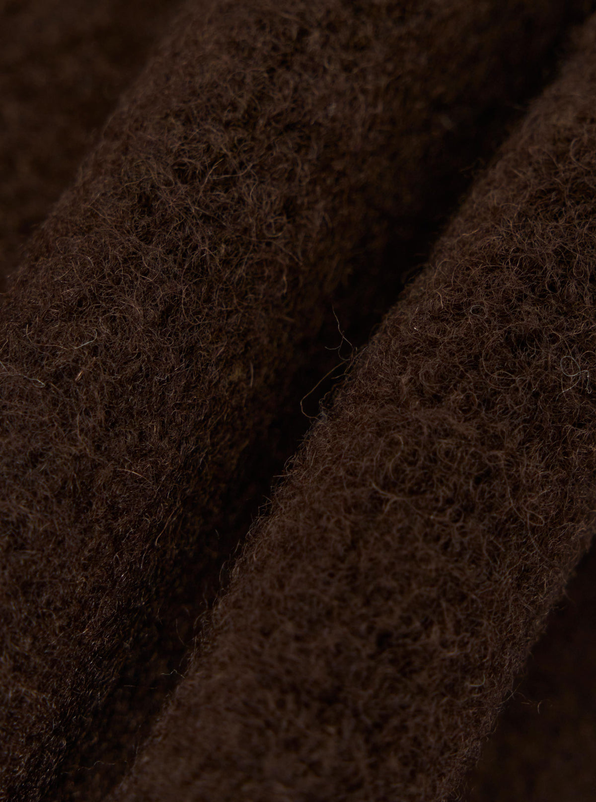 Brown Wool Fleece Zip Liner Jacket