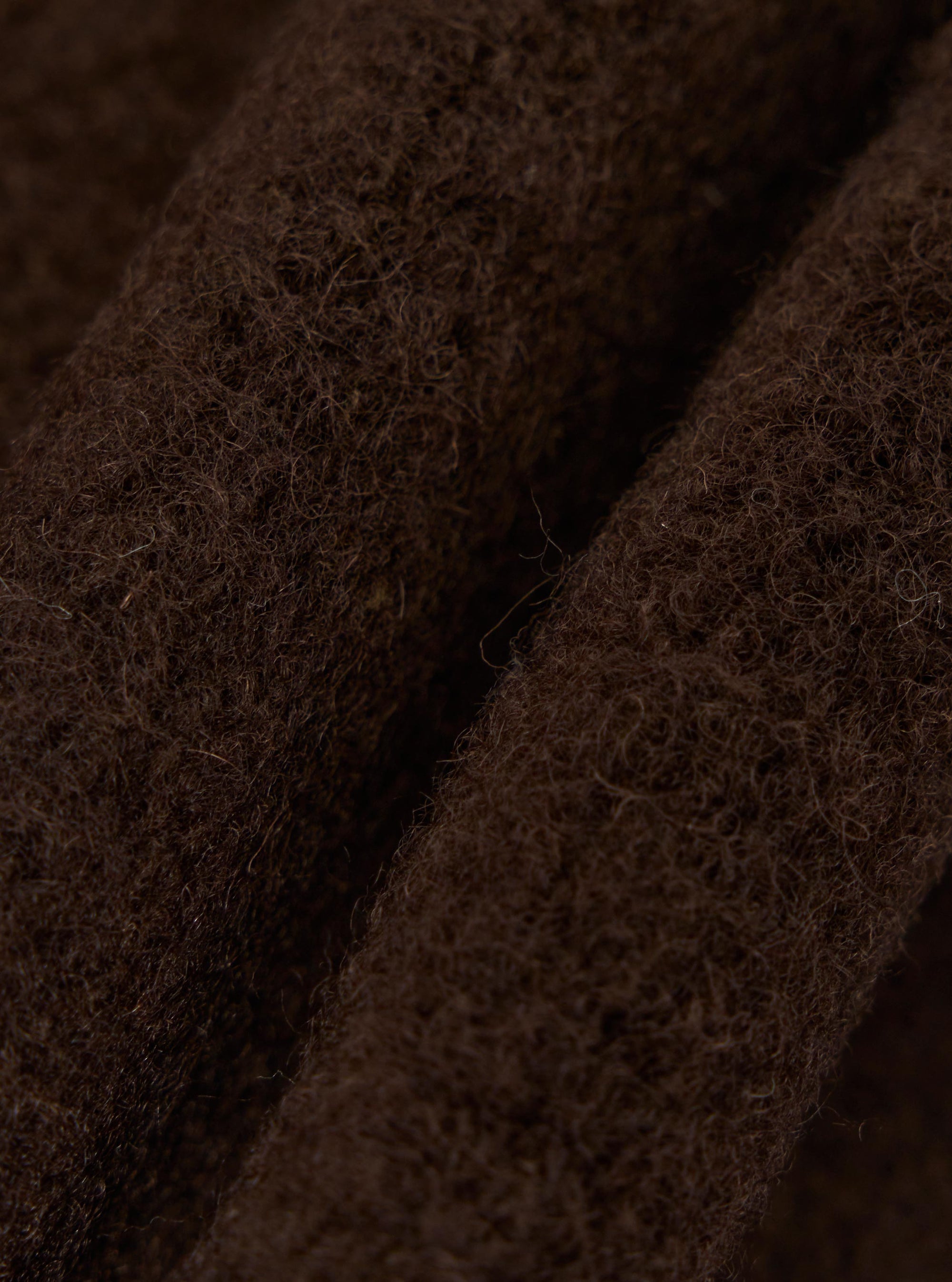 Brown Wool Fleece Zip Liner Jacket