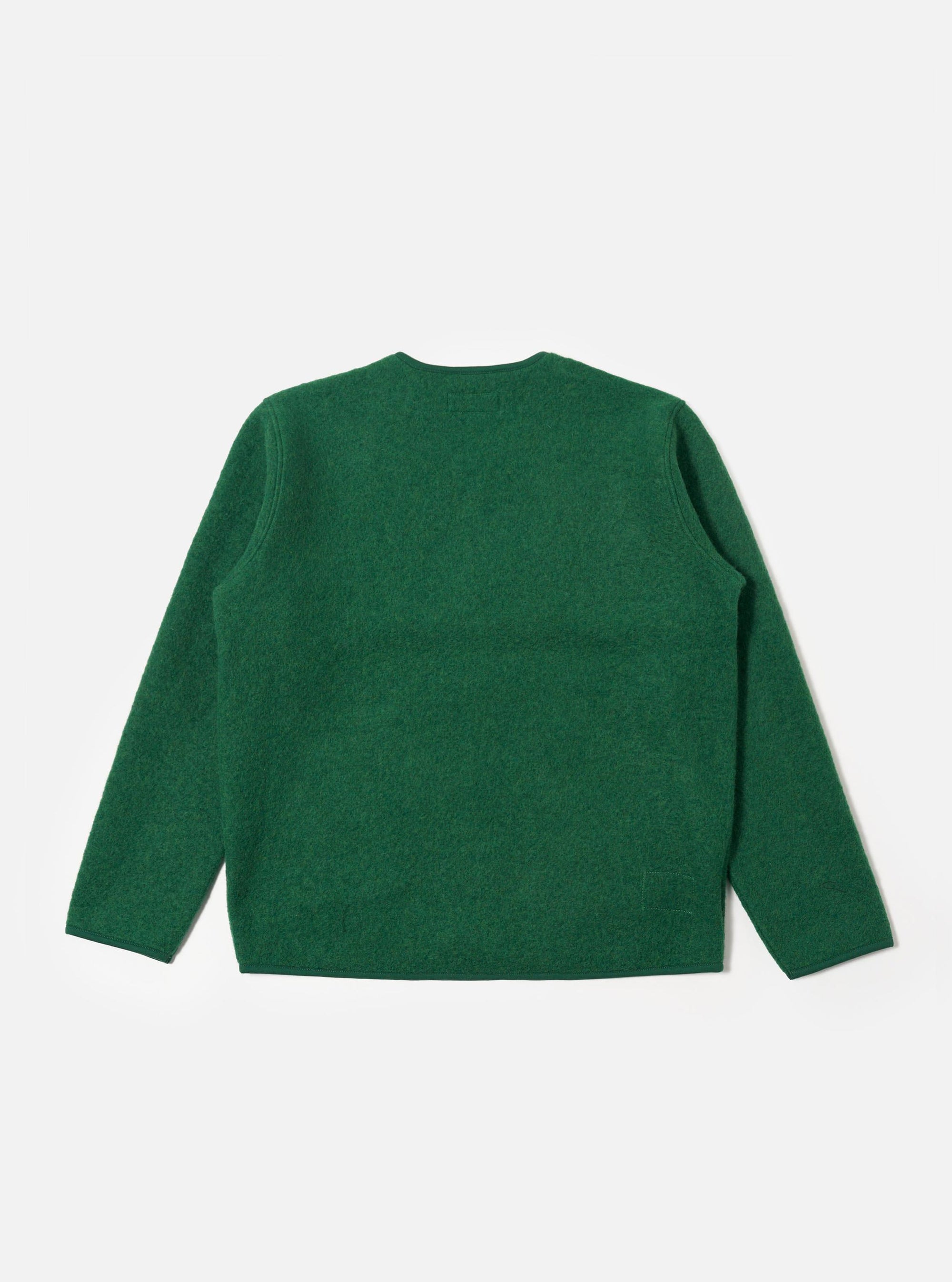 Green Wool Fleece Zip Liner Jacket