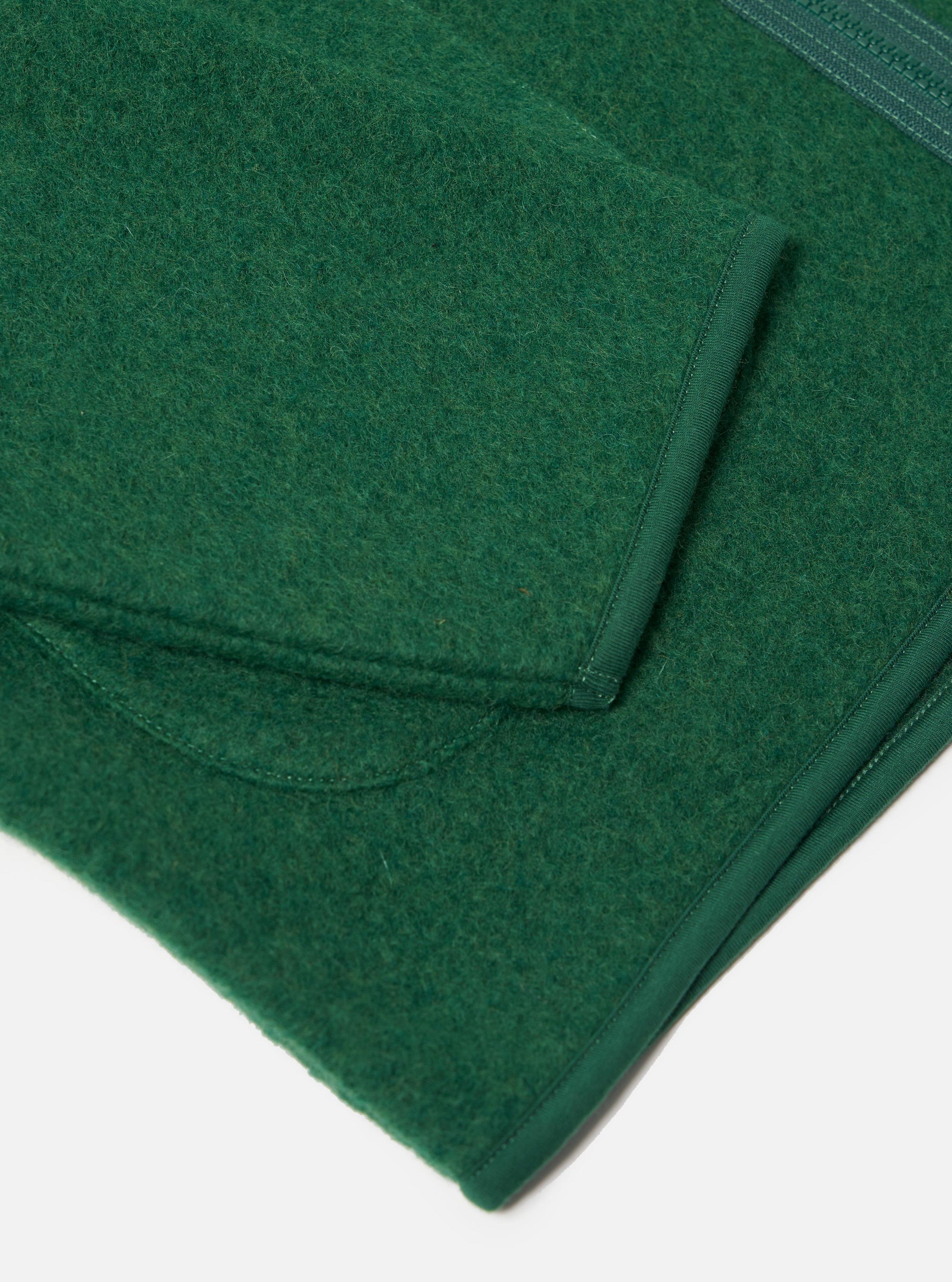 Green Wool Fleece Zip Liner Jacket