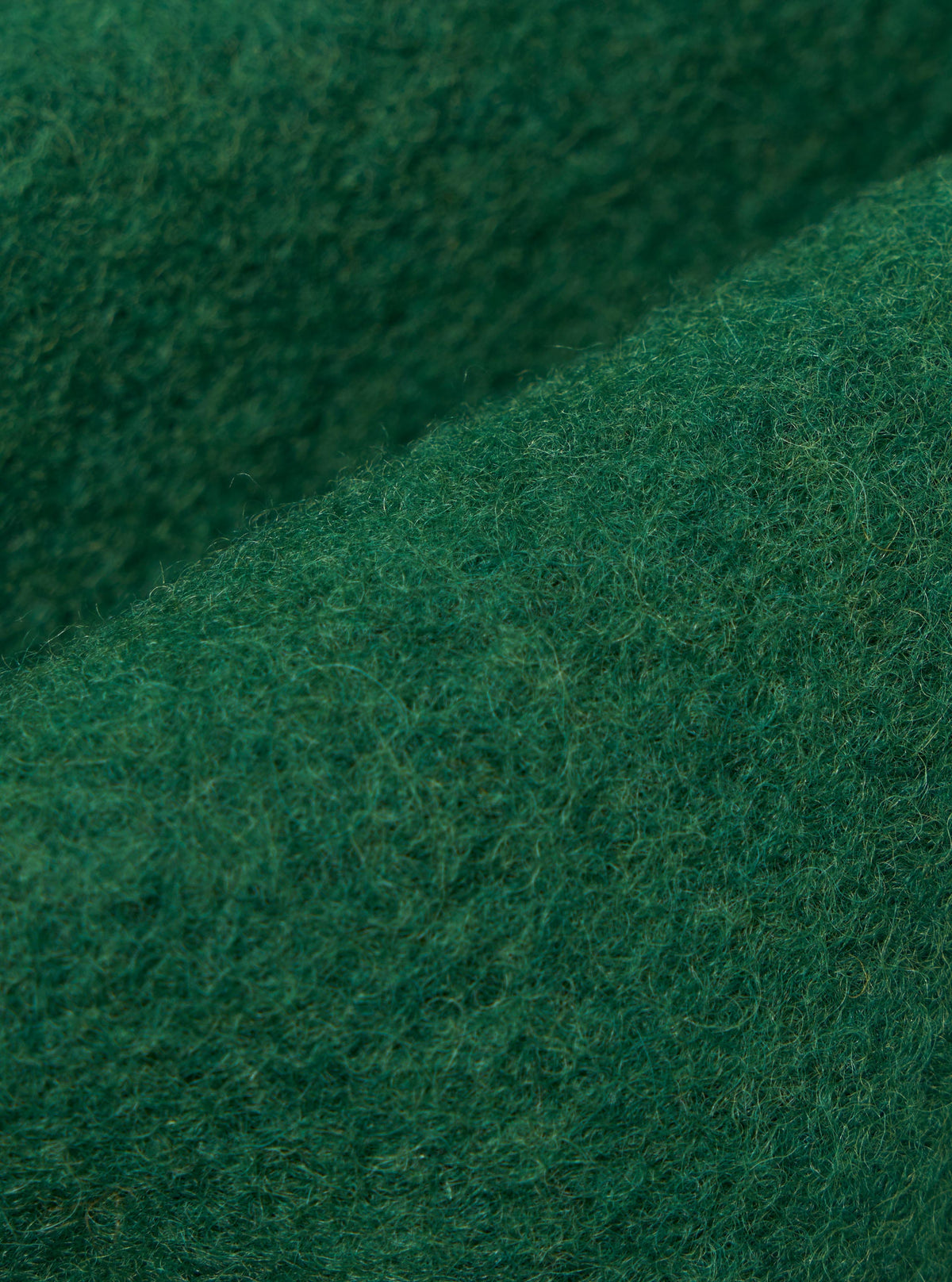 Green Wool Fleece Zip Liner Jacket